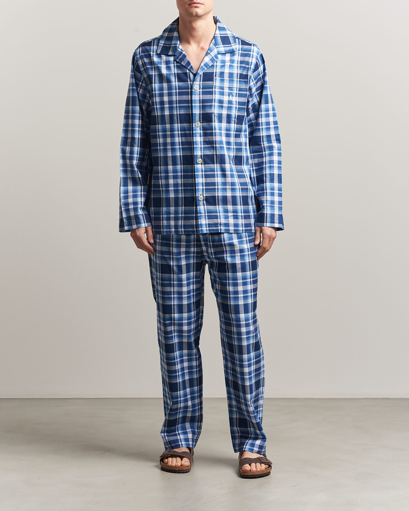 Mies | Yöpuvut ja kylpytakit | Polo Ralph Lauren | Cotton Checked Pyjama Set Blue Multi