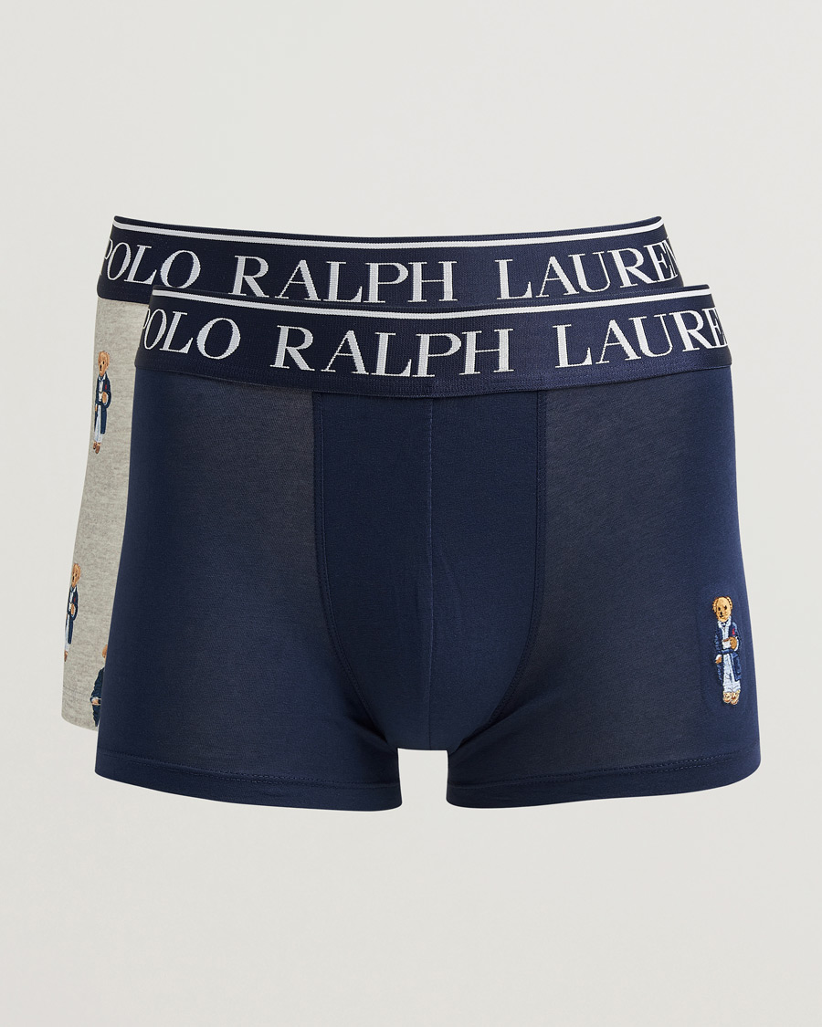 Mies | Alusvaatteet | Polo Ralph Lauren | 2-Pack Cotton Trunk Navy/Taylor Heather