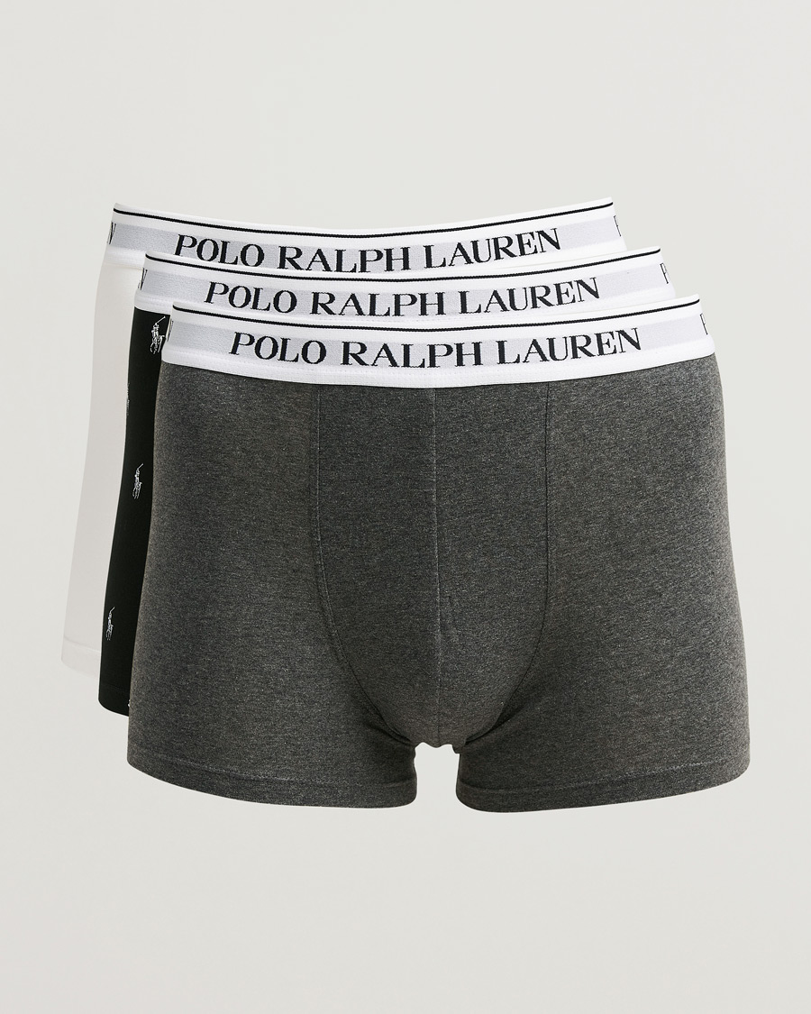 Mies | Alusvaatteet | Polo Ralph Lauren | 3-Pack Trunk White/Grey/Black