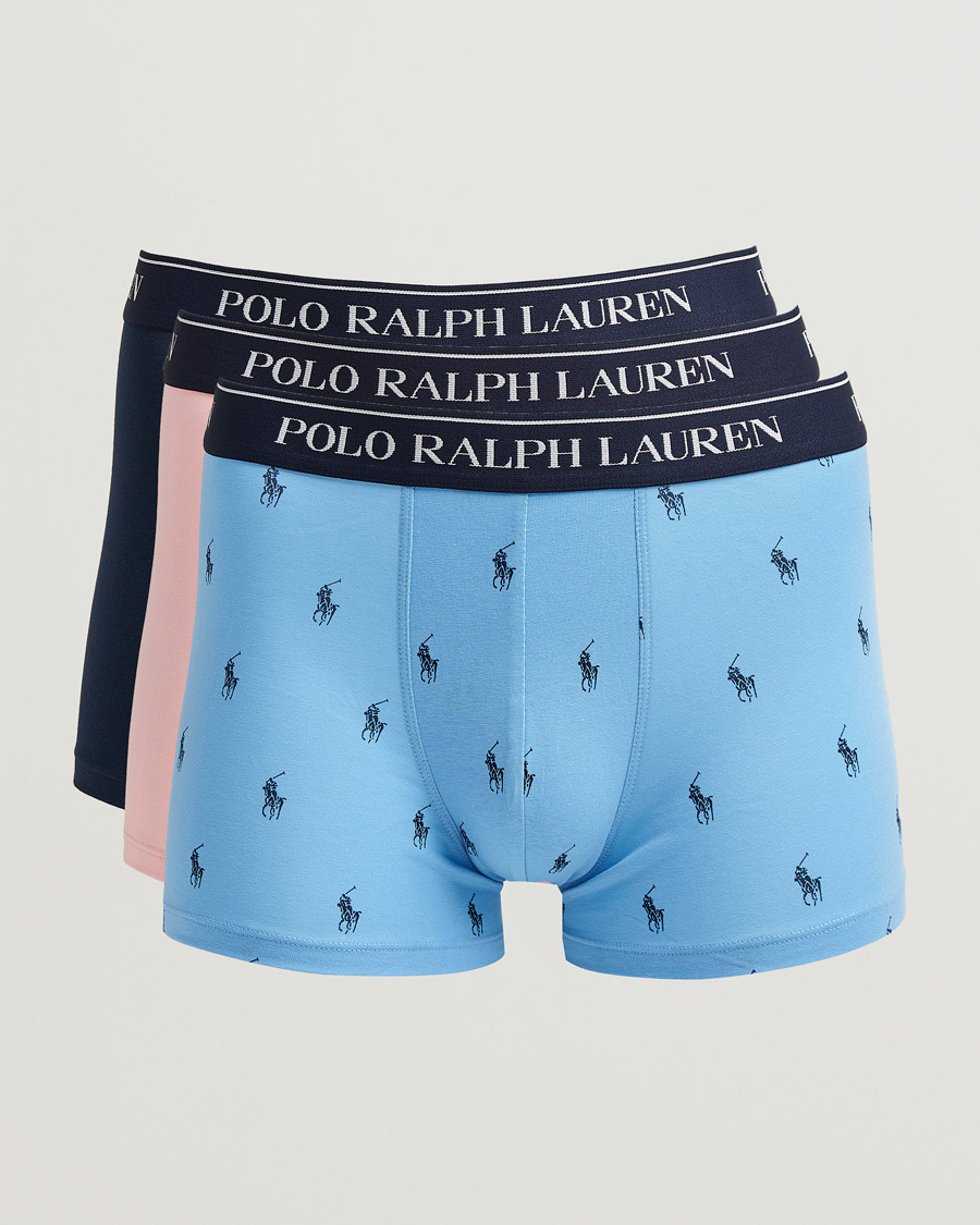 Mies | Alusvaatteet | Polo Ralph Lauren | 3-Pack Trunk Navy/Pink/Blue