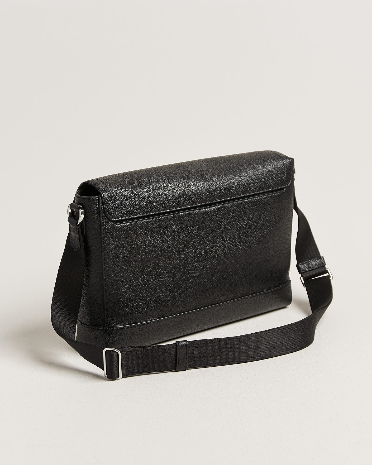 Mies | Laukut | Polo Ralph Lauren | Pebble Leather Messenger Bag Black