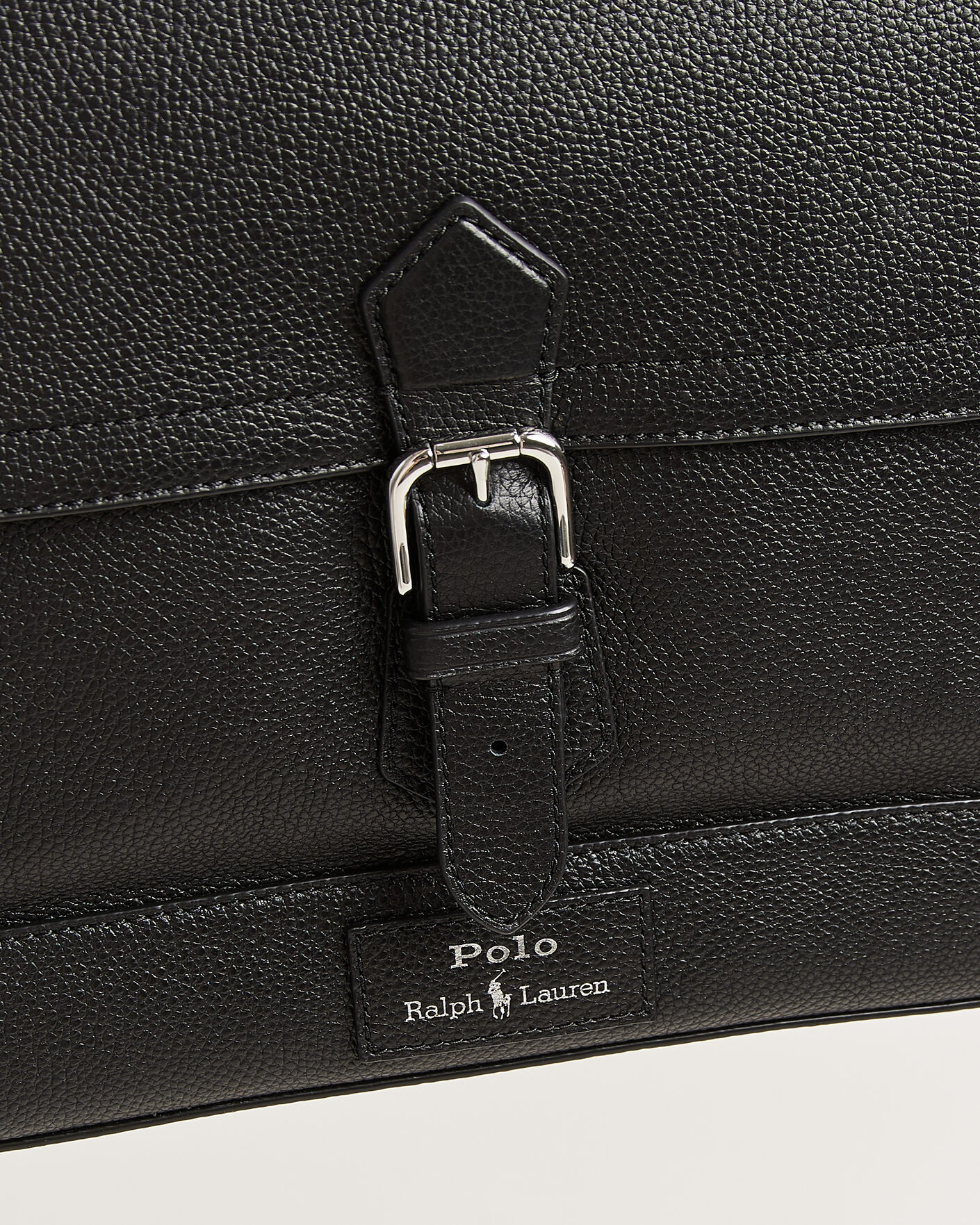 Mies | Laukut | Polo Ralph Lauren | Pebble Leather Messenger Bag Black