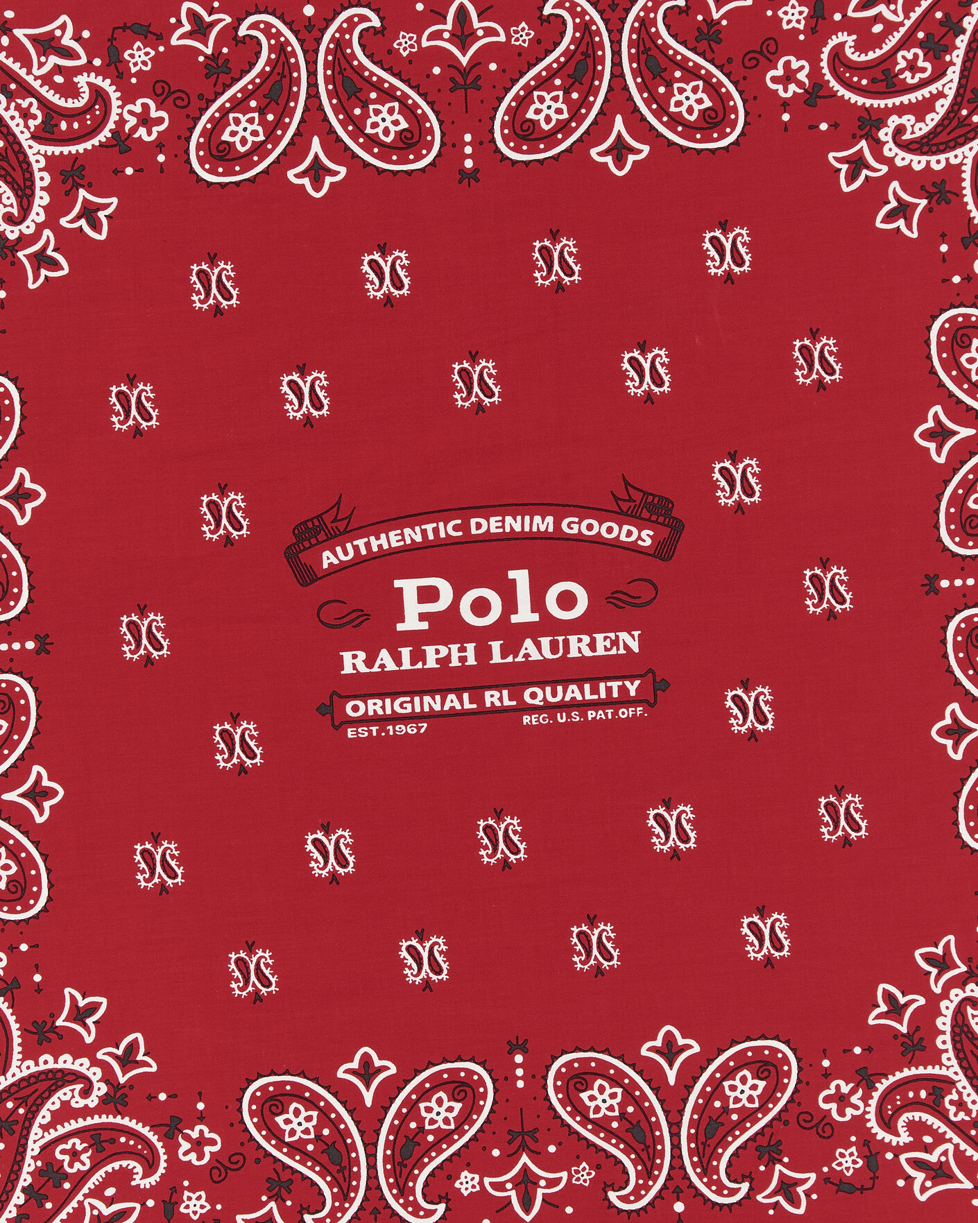 Mies | Huivit | Polo Ralph Lauren | Cotton Printed Bandana Red/White