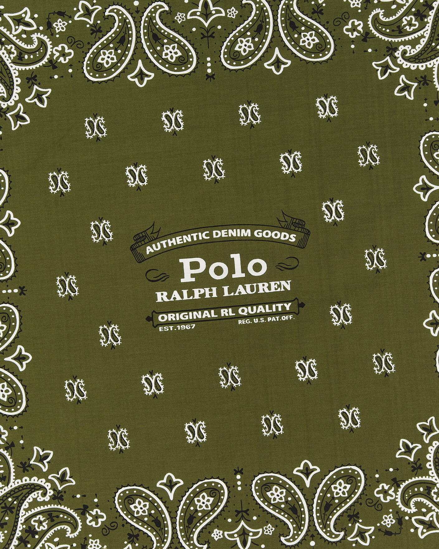 Mies | Huivit | Polo Ralph Lauren | Cotton Printed Bandana Supply Olive