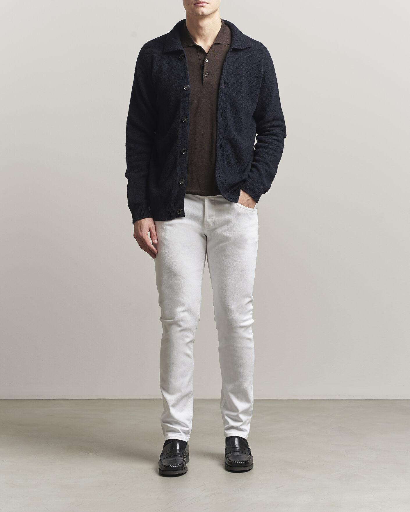 Mies | Housut | Dondup | George Bullstretch 5-Pocket Pants White