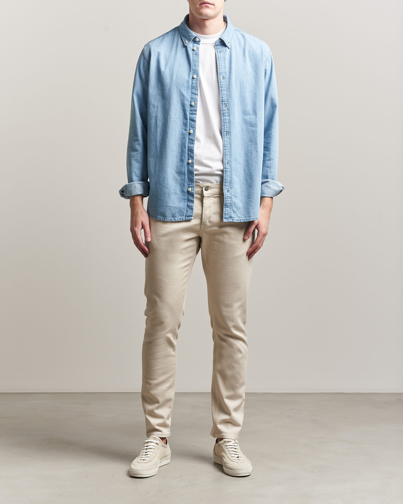 Mies | Farkut | Dondup | George Bullstretch 5-Pocket Pants Beige
