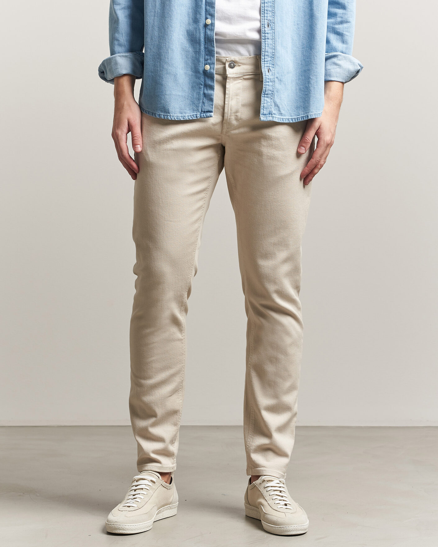 Mies | Farkut | Dondup | George Bullstretch 5-Pocket Pants Beige