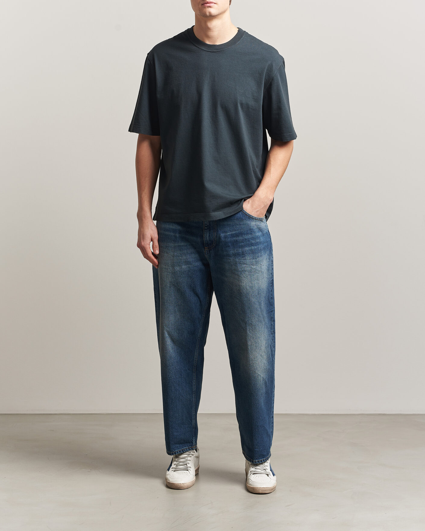 Mies | Kauluspaidat | Dondup | Anthony Loose Fit Jeans Medium Blue