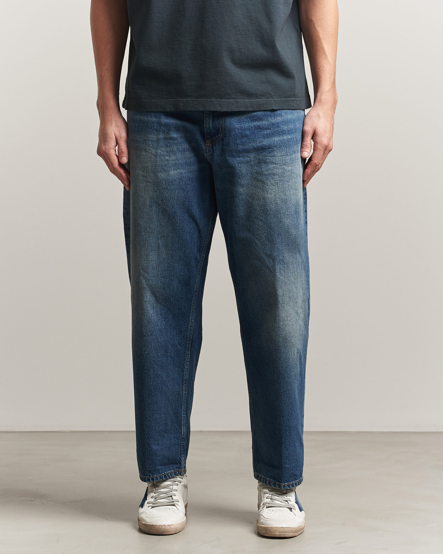 Mies | Kauluspaidat | Dondup | Anthony Loose Fit Jeans Medium Blue