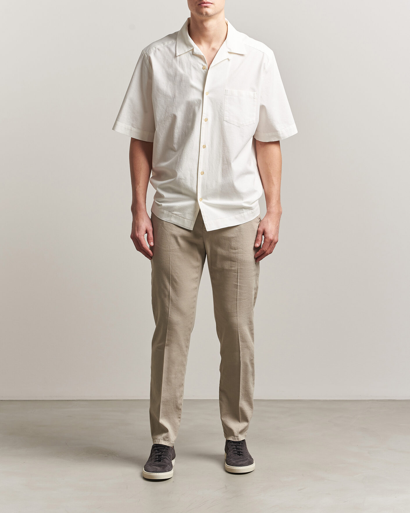 Mies | Housut | Dondup | Spiritisimo Linen Stretch Chinos Beige