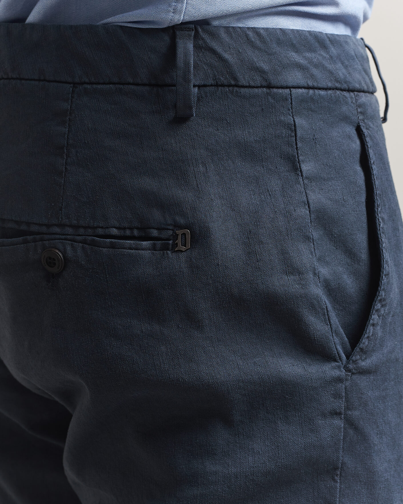 Mies | Housut | Dondup | Spiritisimo Linen Stretch Chinos Navy