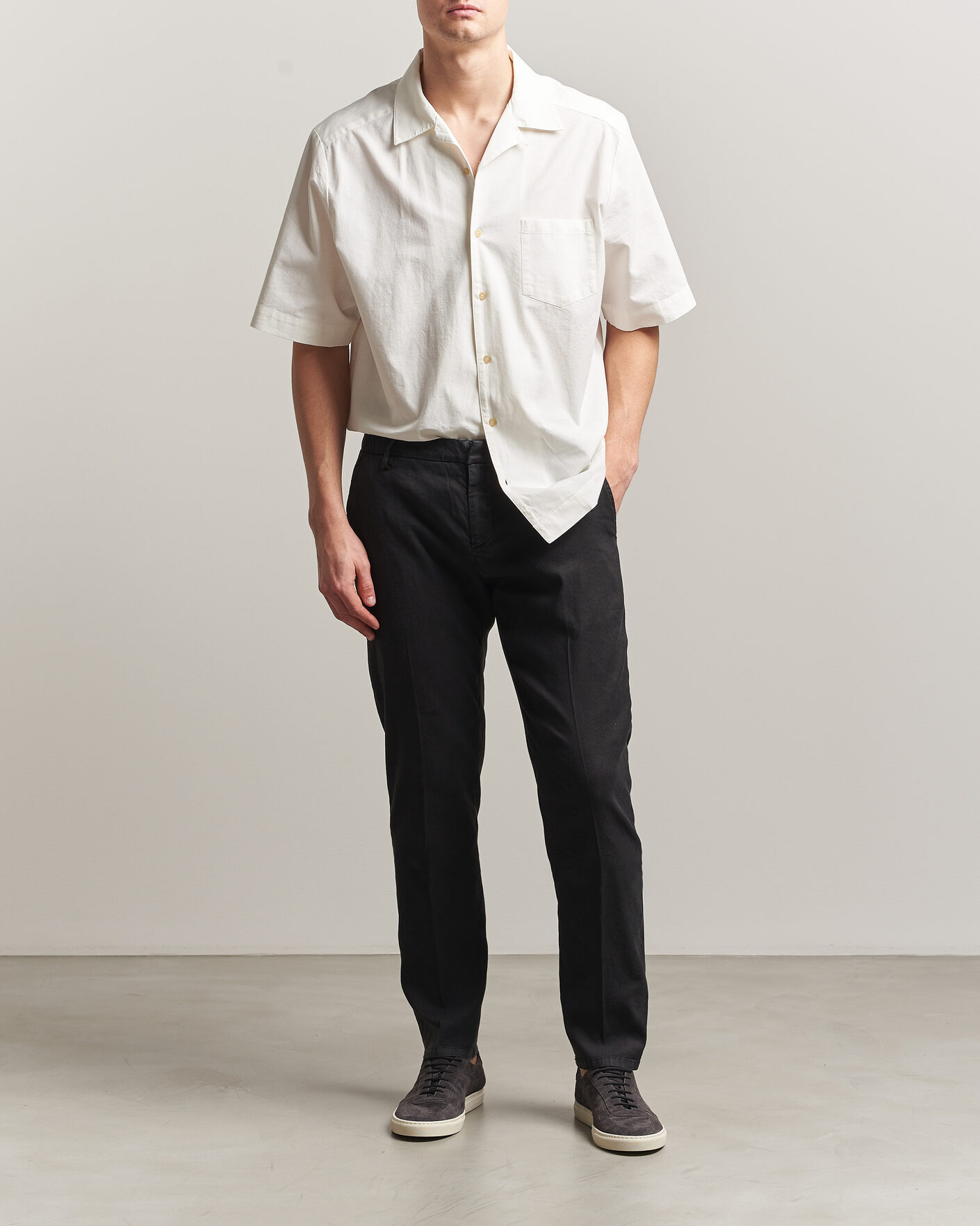 Mies | Housut | Dondup | Spiritisimo Linen Stretch Chinos Black