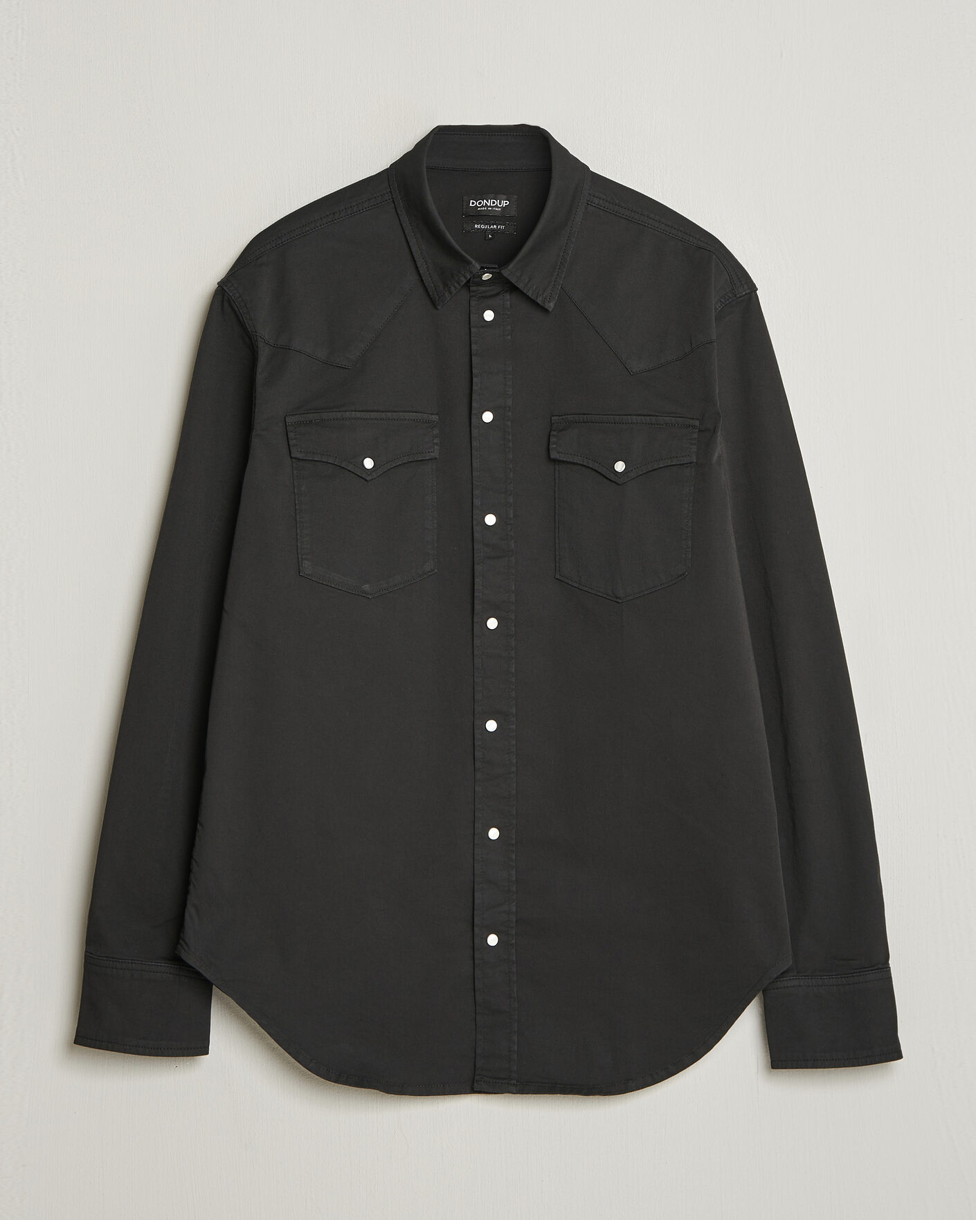 Mies | Kauluspaidat | Dondup | Regular Fit Shirt Washed Black