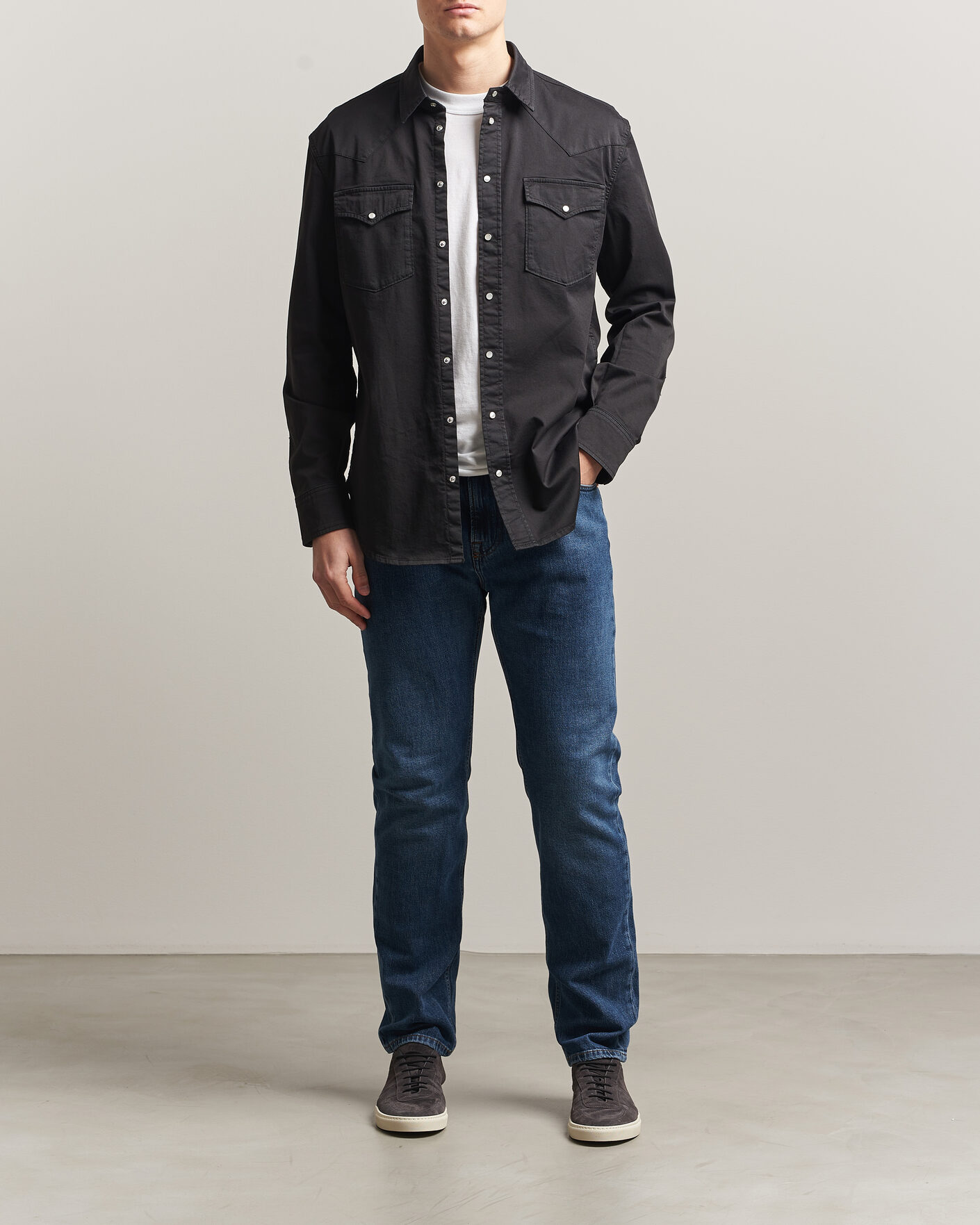 Mies | Kauluspaidat | Dondup | Regular Fit Shirt Washed Black