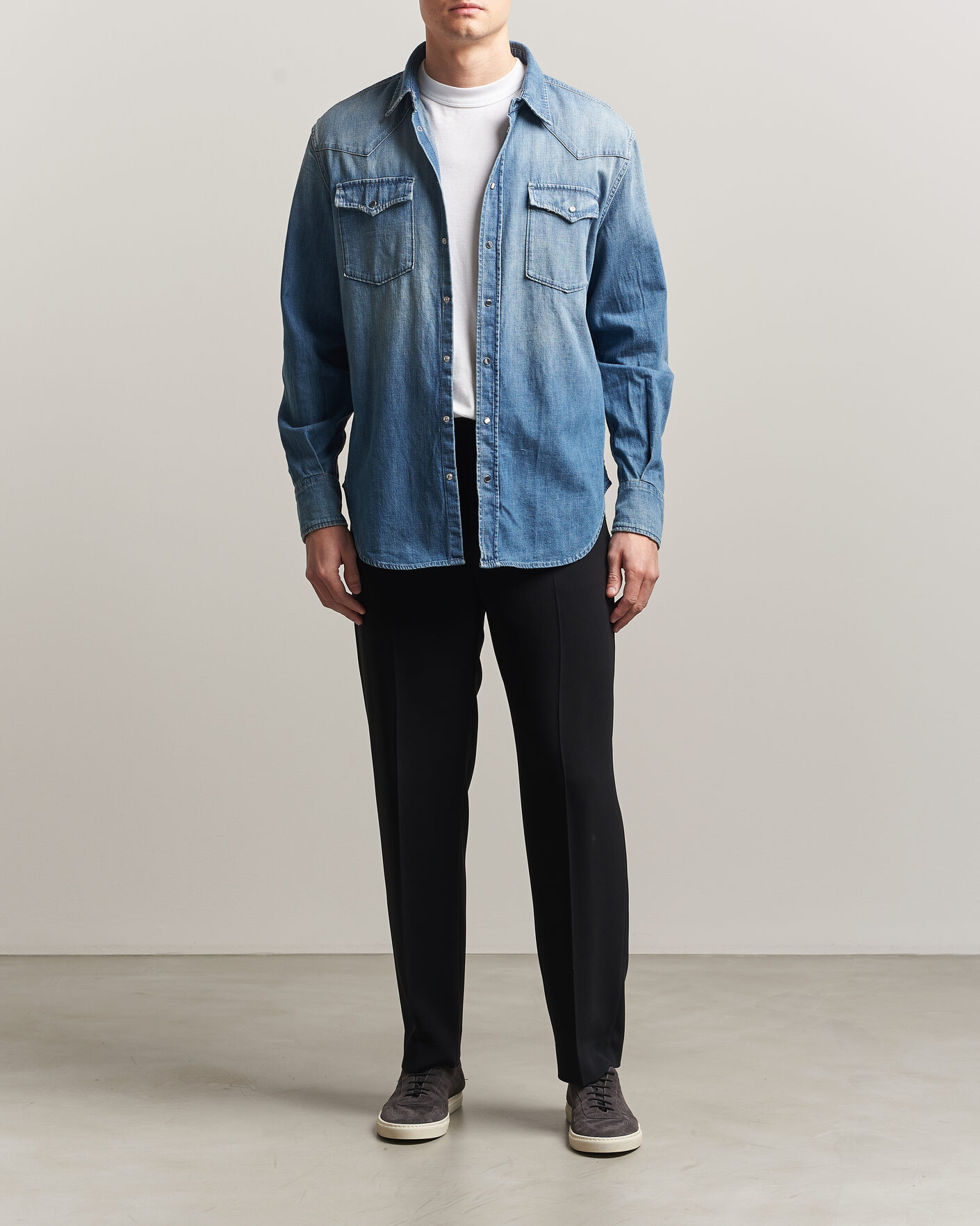Mies | Kauluspaidat | Dondup | Regular Fit Denim Shirt Medium Blue