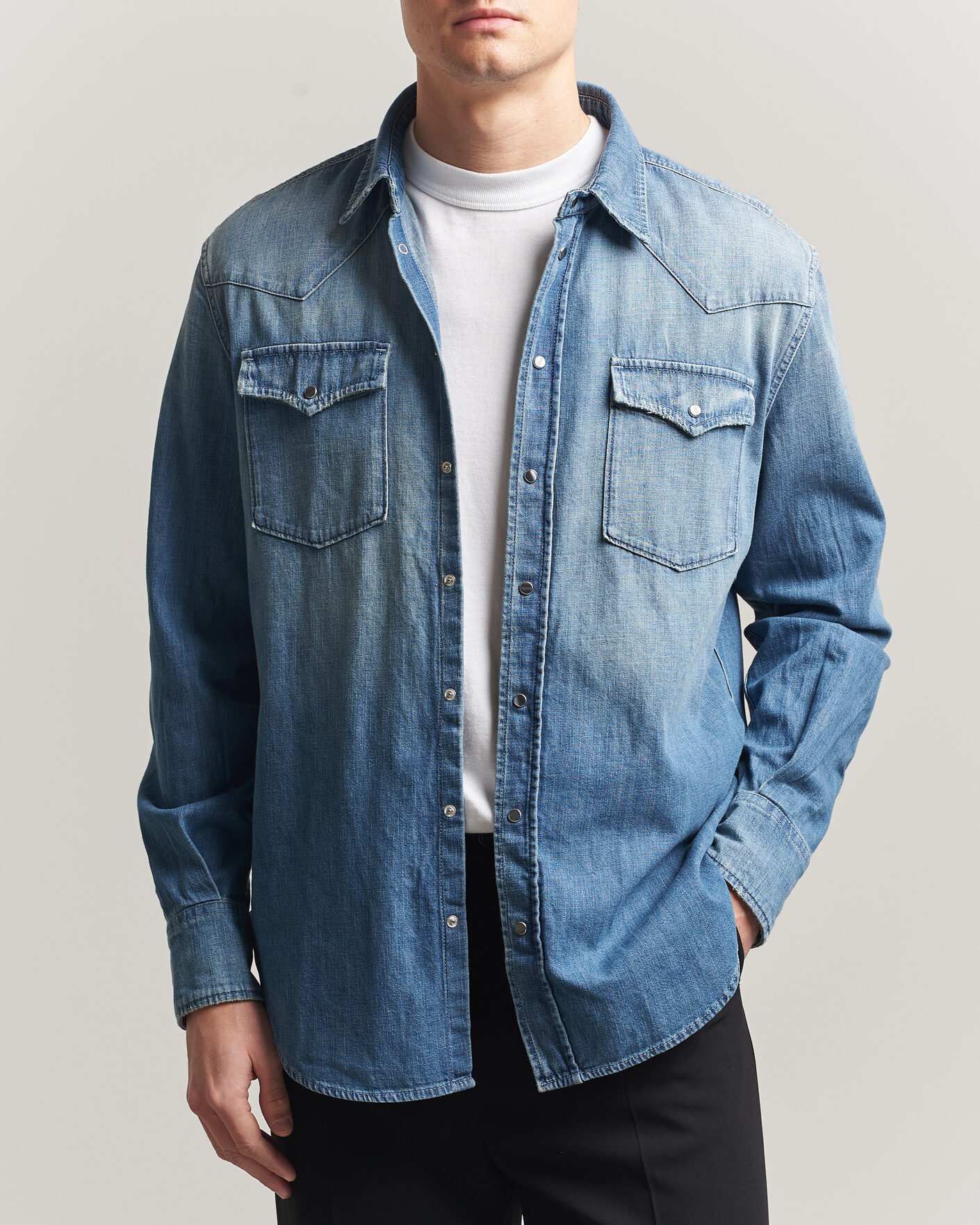 Mies | Kauluspaidat | Dondup | Regular Fit Denim Shirt Medium Blue