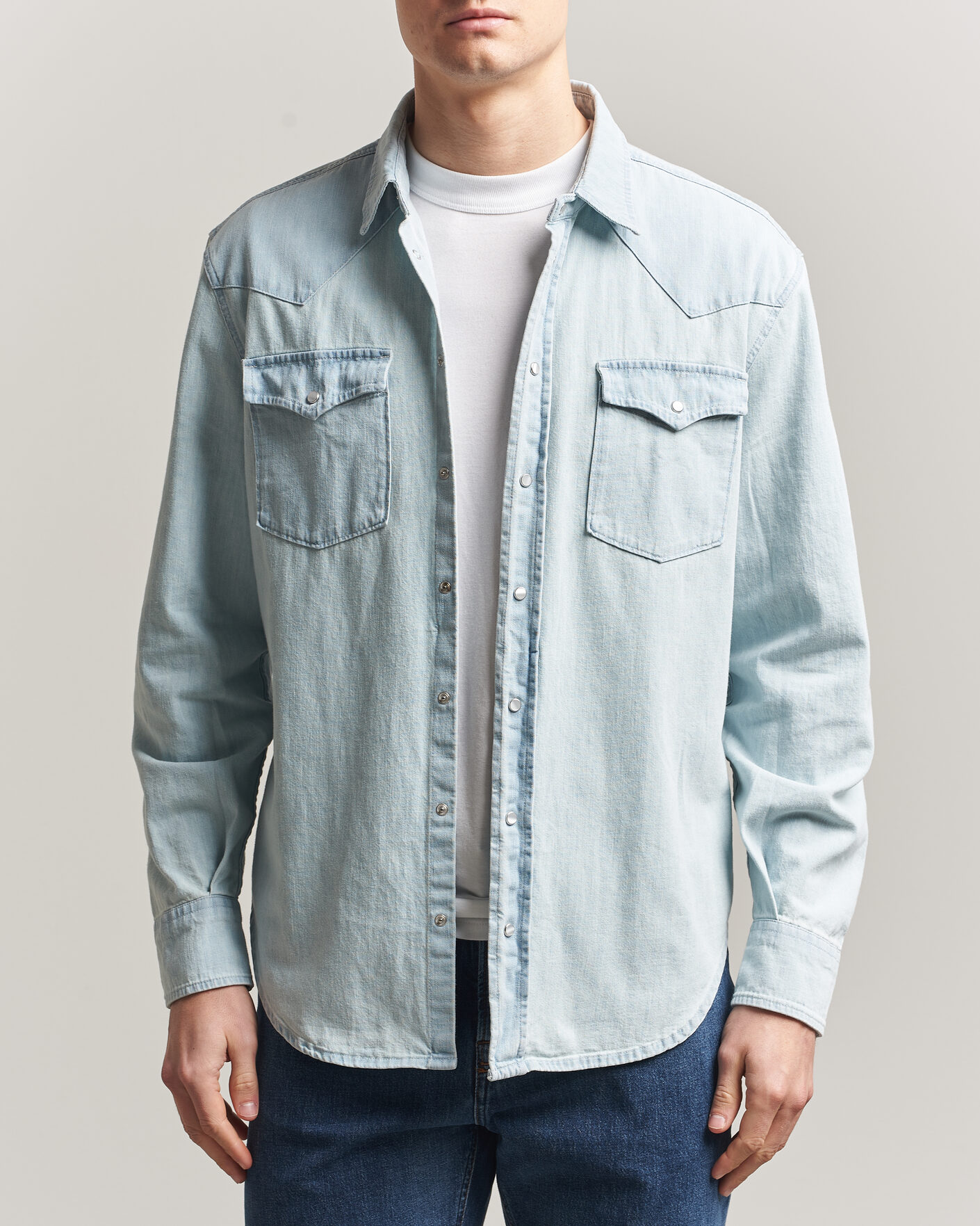 Mies | Kauluspaidat | Dondup | Regular Fit Denim Shirt Light Blue