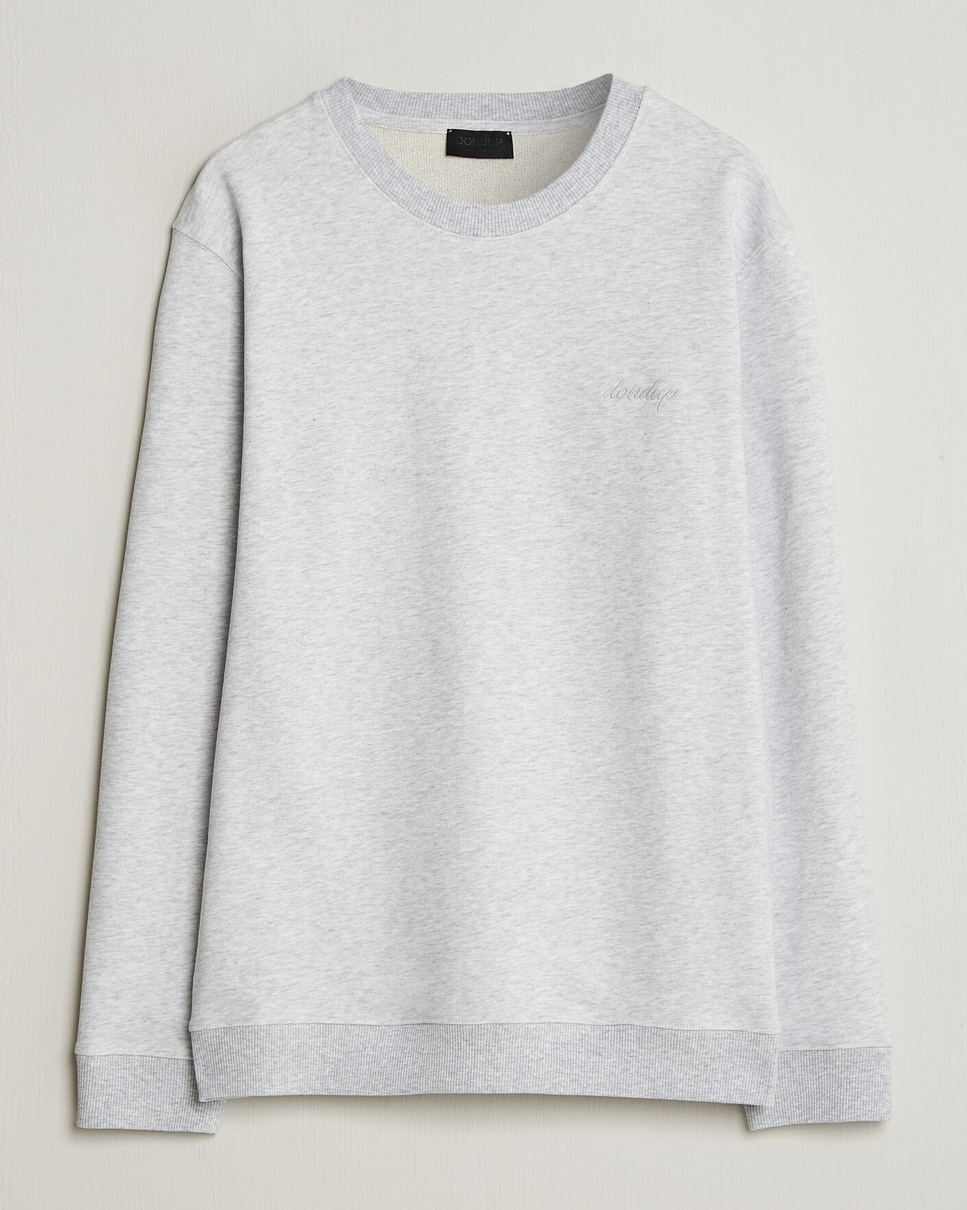 Mies | Puserot | Dondup | Logo Crew Neck Sweatshirt Light Grey Melange