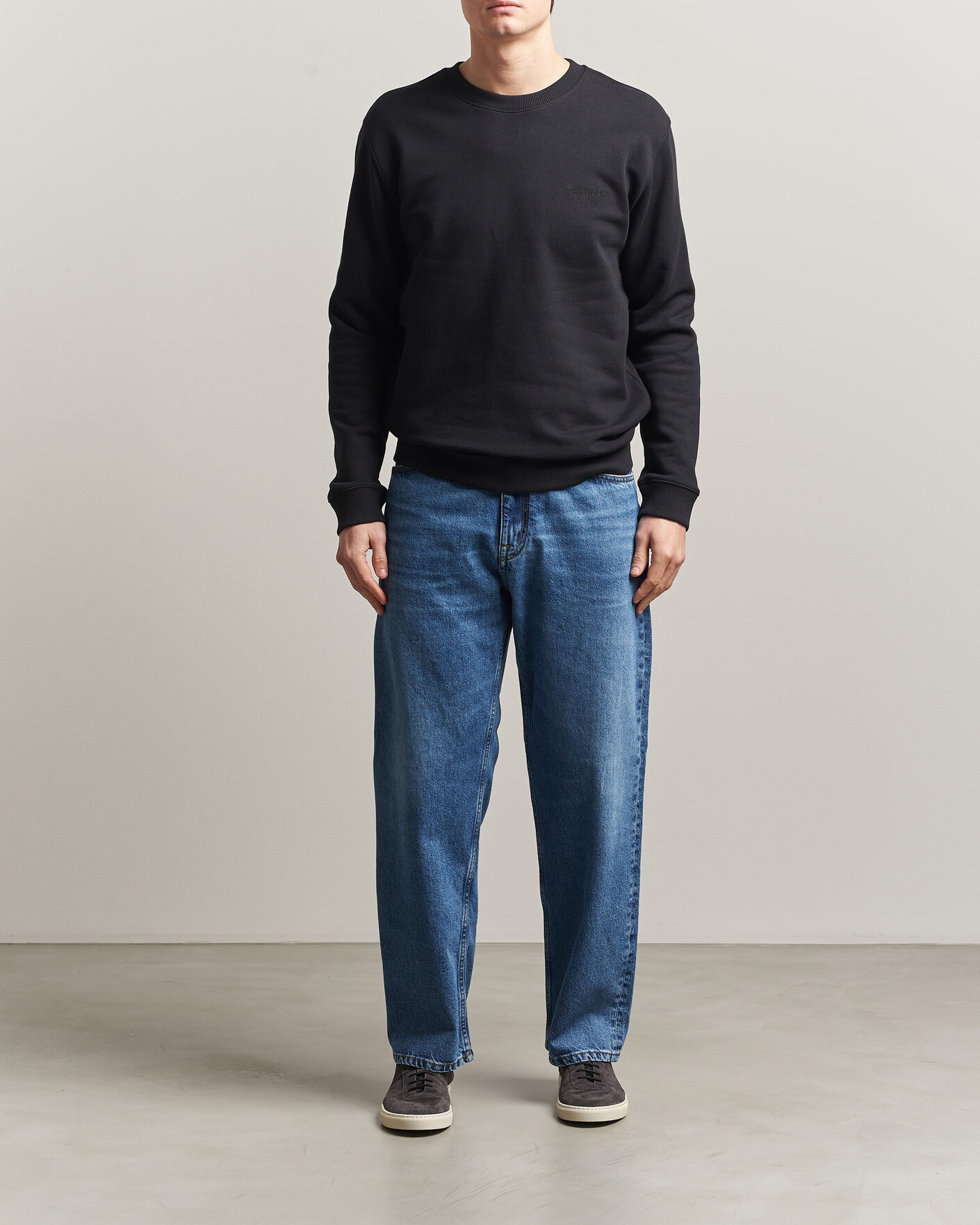 Mies | Puserot | Dondup | Logo Crew Neck Sweatshirt Black