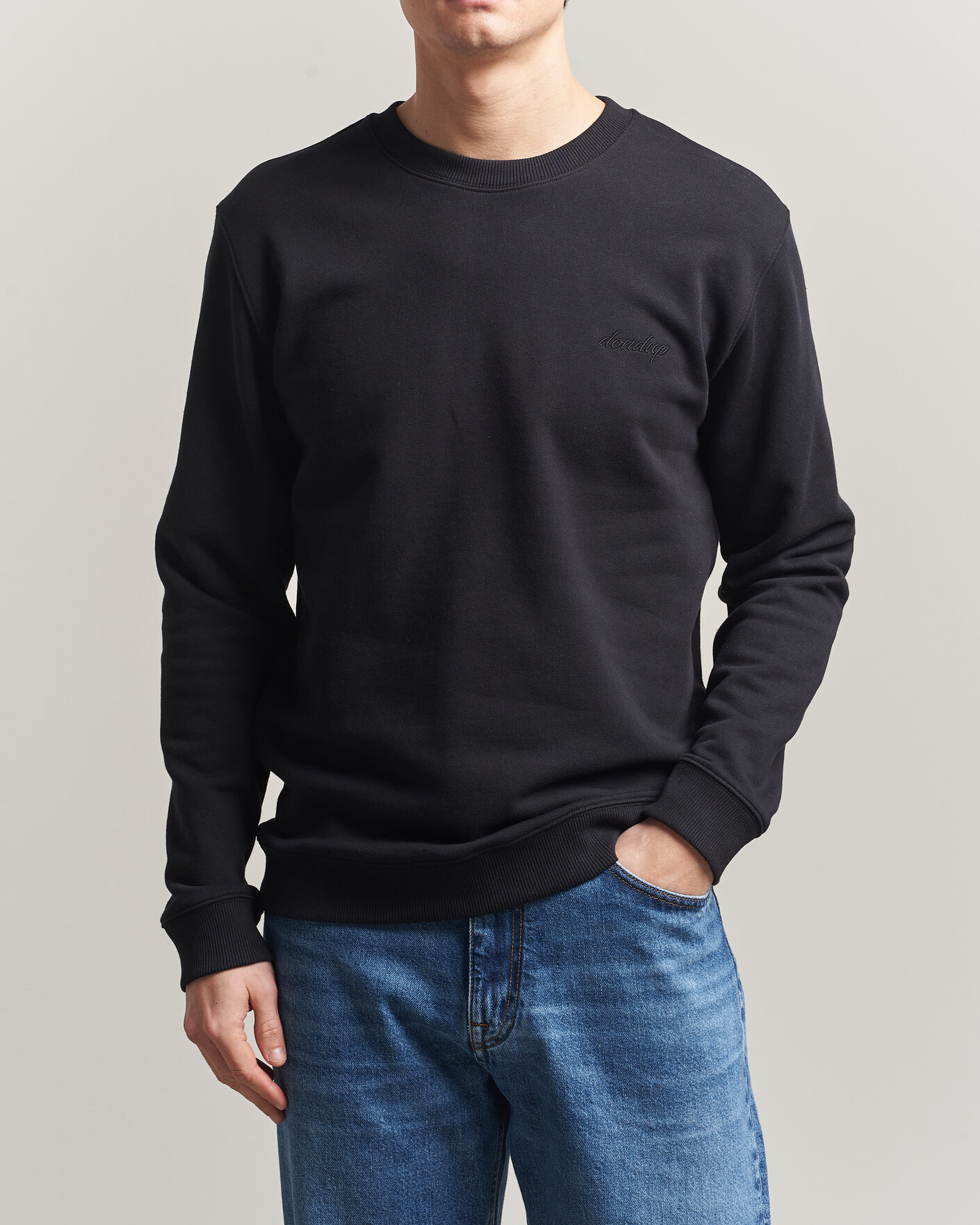 Mies | Puserot | Dondup | Logo Crew Neck Sweatshirt Black