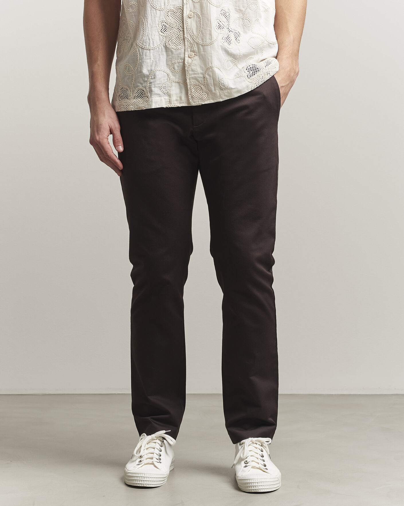 Mies | Housut | NN07 | Theo Regular Fit Stretch Chinos Deep Truffle