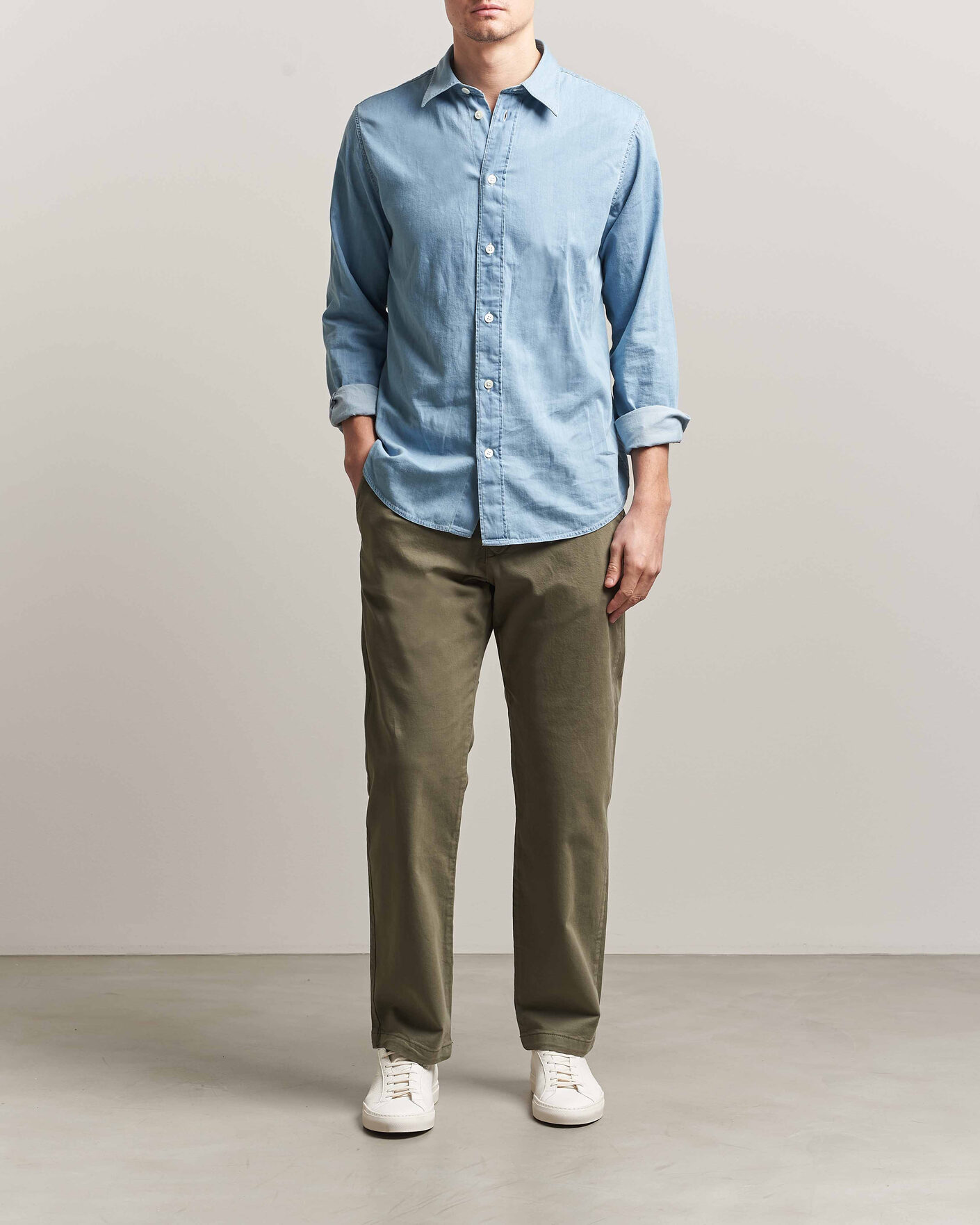 Mies |  | NN07 | Aden Regular Fit Chinos Capers Green