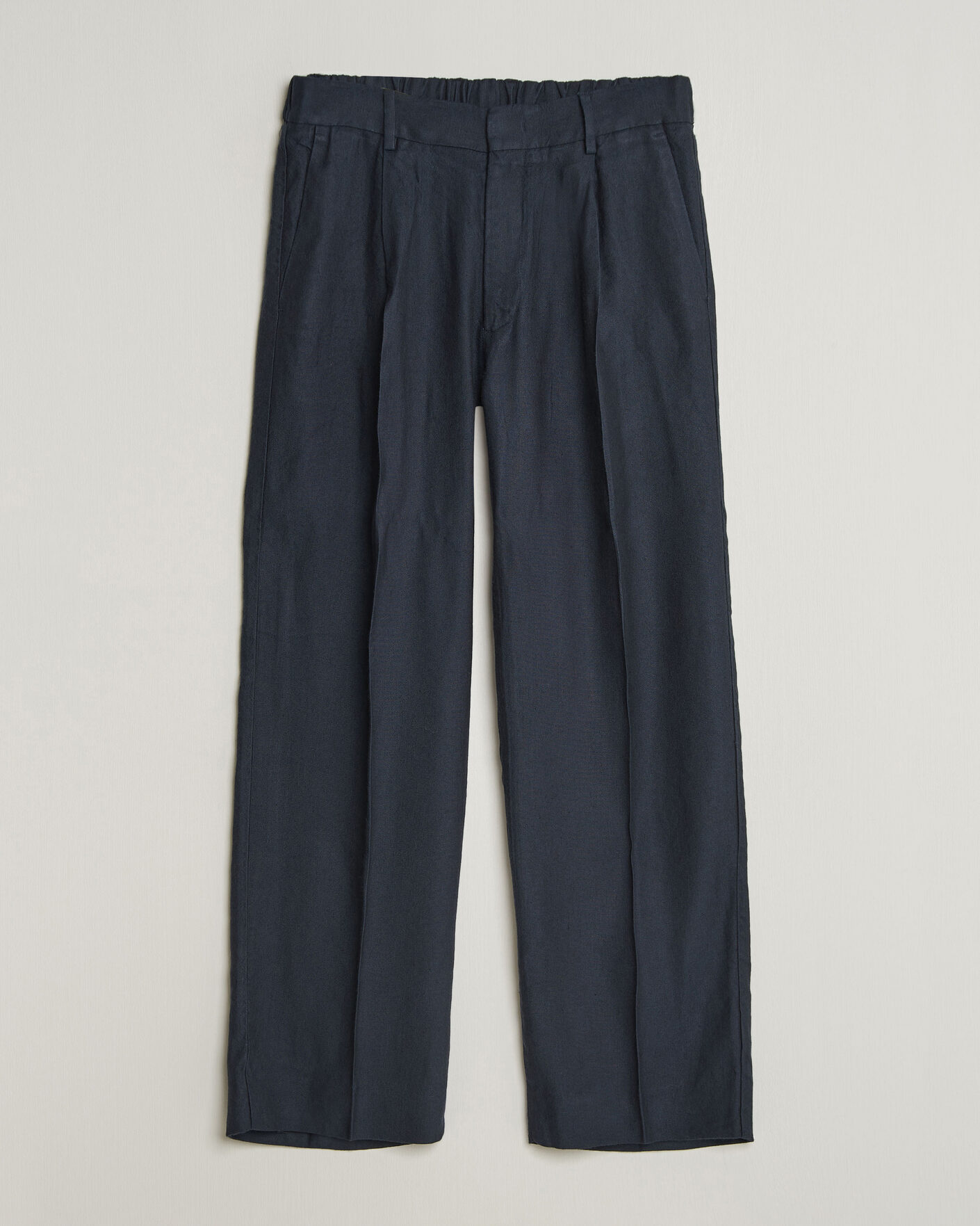 Mies | Housut | NN07 | Kay Linen/Viscose Drawstring Trousers Deep Navy