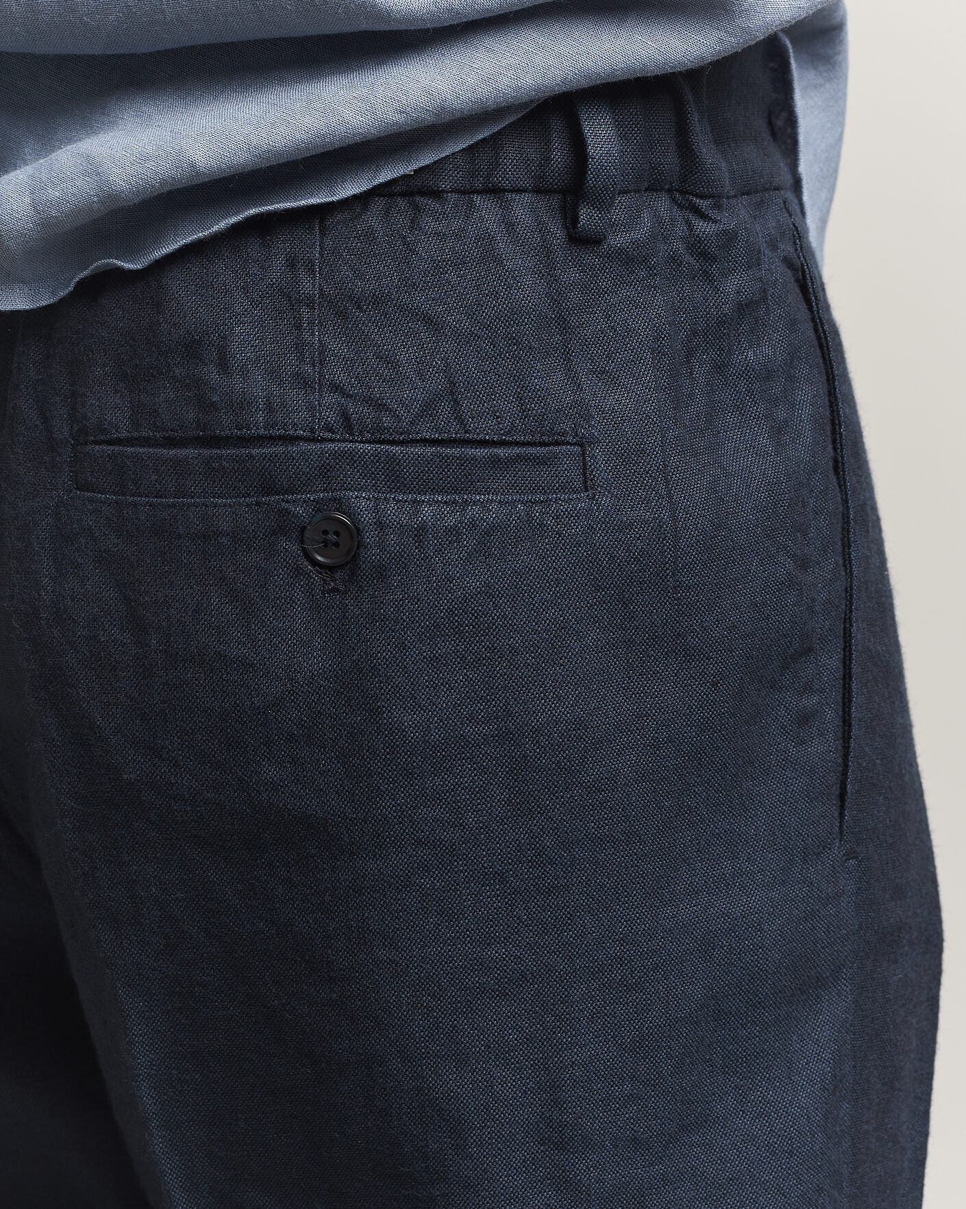 Mies | Housut | NN07 | Kay Linen/Viscose Drawstring Trousers Deep Navy