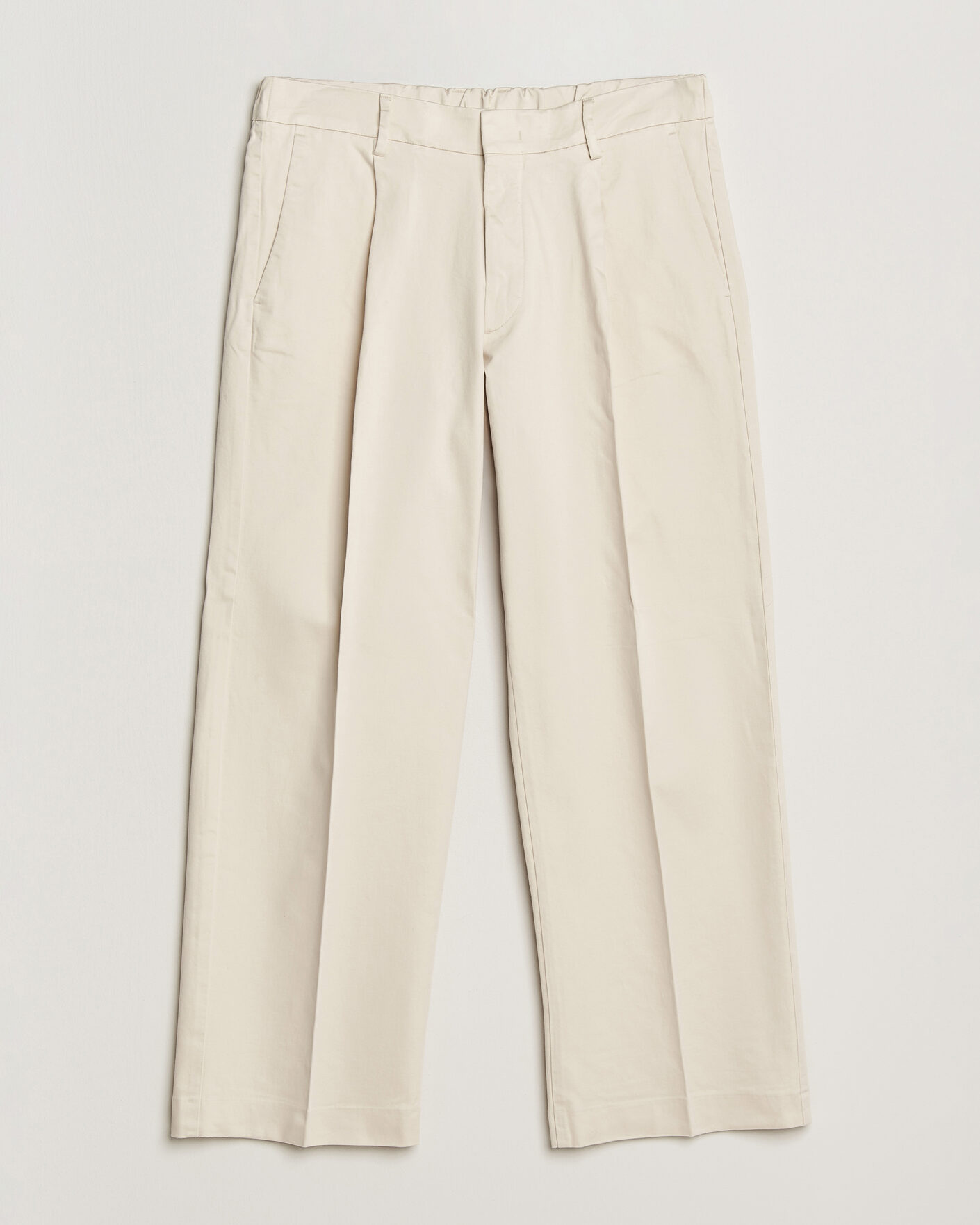 Mies | Housut | NN07 | Kay Cotton Pleated Trousers Ivory