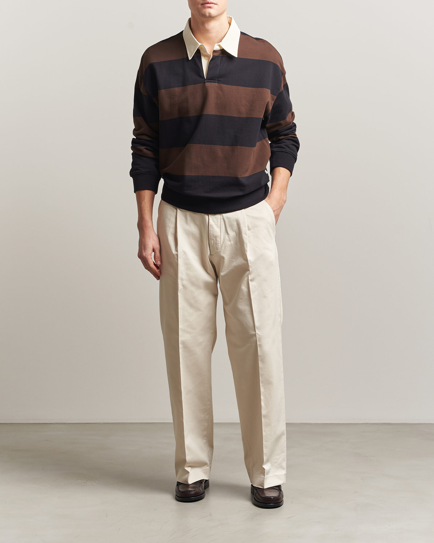 Mies | Housut | NN07 | Kay Cotton Pleated Trousers Ivory