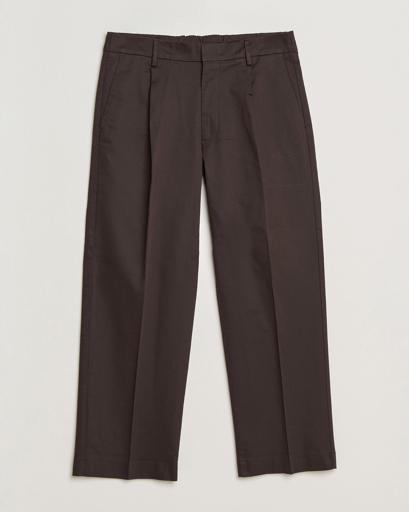Mies | Housut | NN07 | Kay Cotton Pleated Trousers Deep Truffle