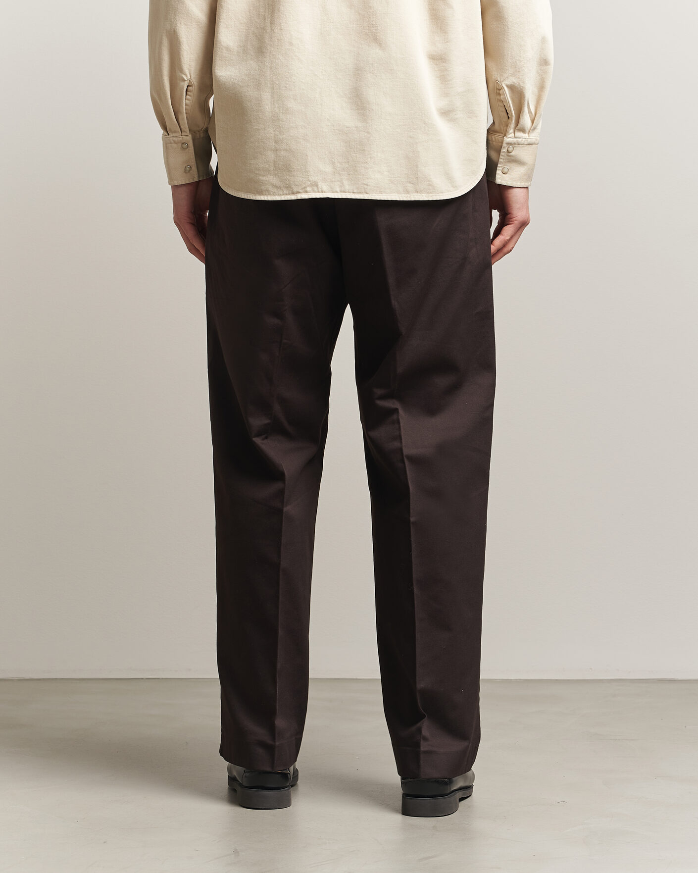 Mies | Housut | NN07 | Kay Cotton Pleated Trousers Deep Truffle