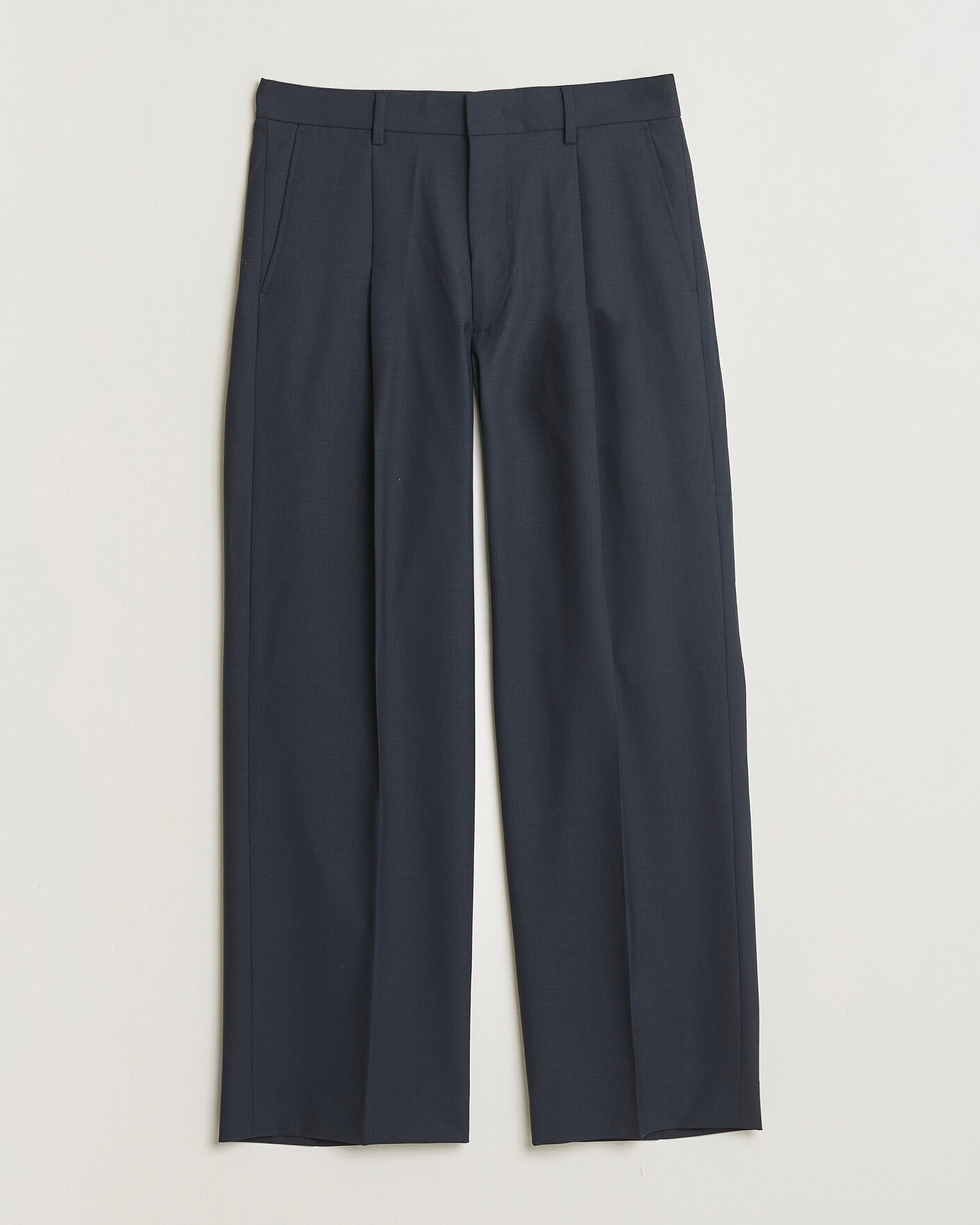 Mies | Housut | NN07 | Kay Summer Wool Drawstring Trousers Deep Navy