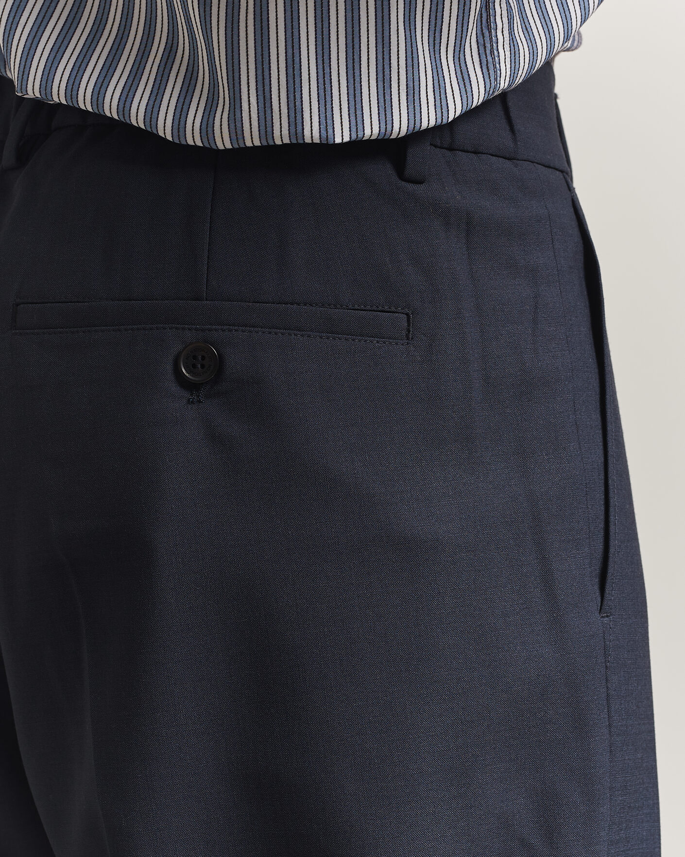 Mies | Housut | NN07 | Kay Summer Wool Drawstring Trousers Deep Navy