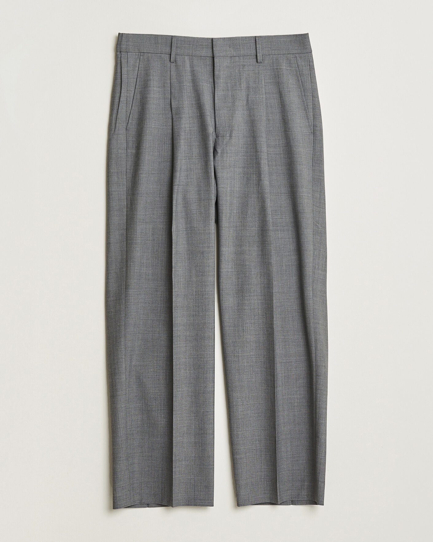 Mies | Housut | NN07 | Kay Summer Wool Drawstring Trousers Light Grey Melange