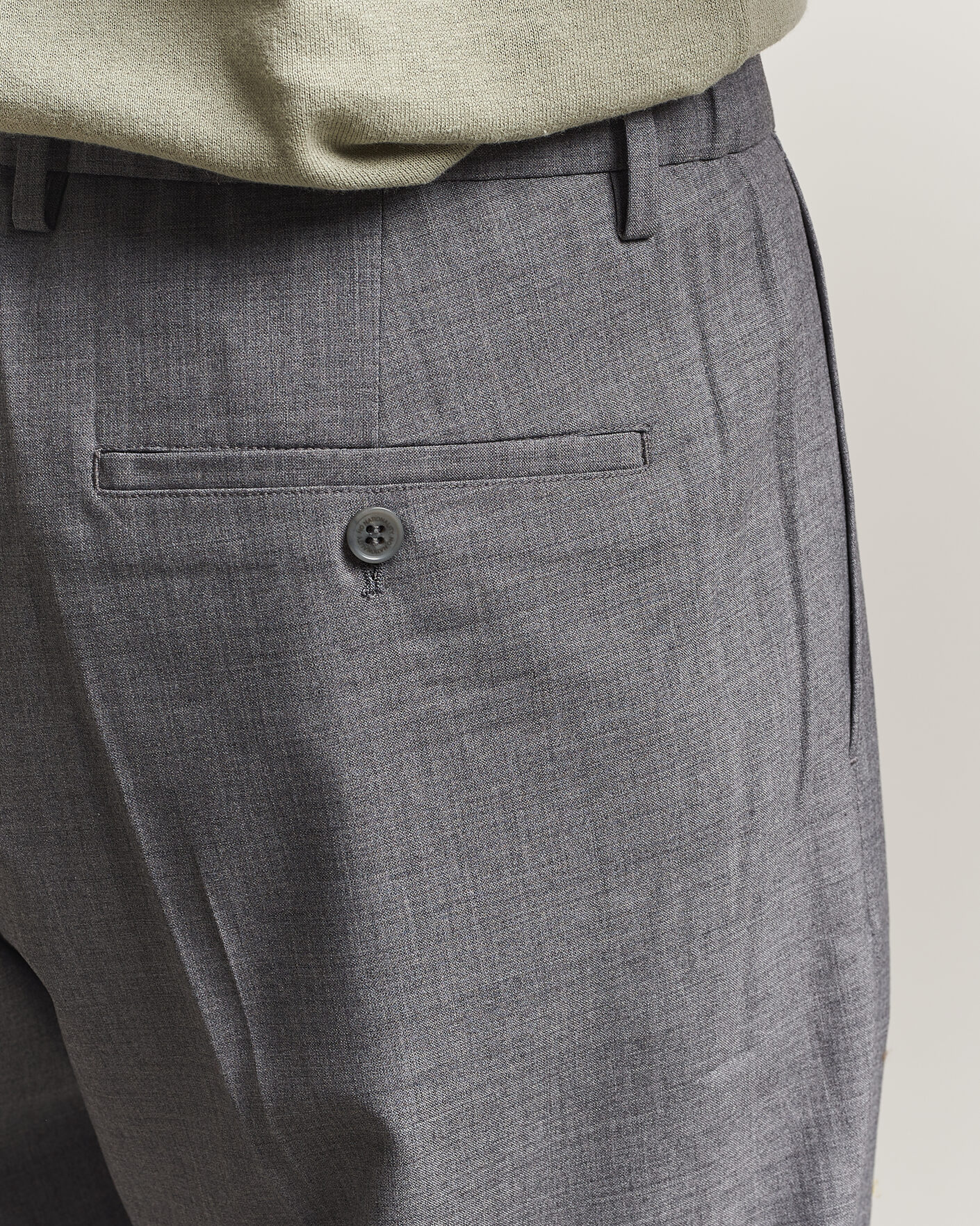 Mies | Housut | NN07 | Kay Summer Wool Drawstring Trousers Light Grey Melange