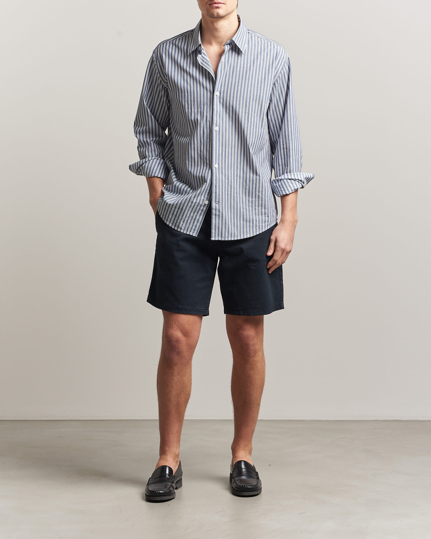 Mies | Shortsit | NN07 | Aden Regular Fit Chino Shorts Navy Blue