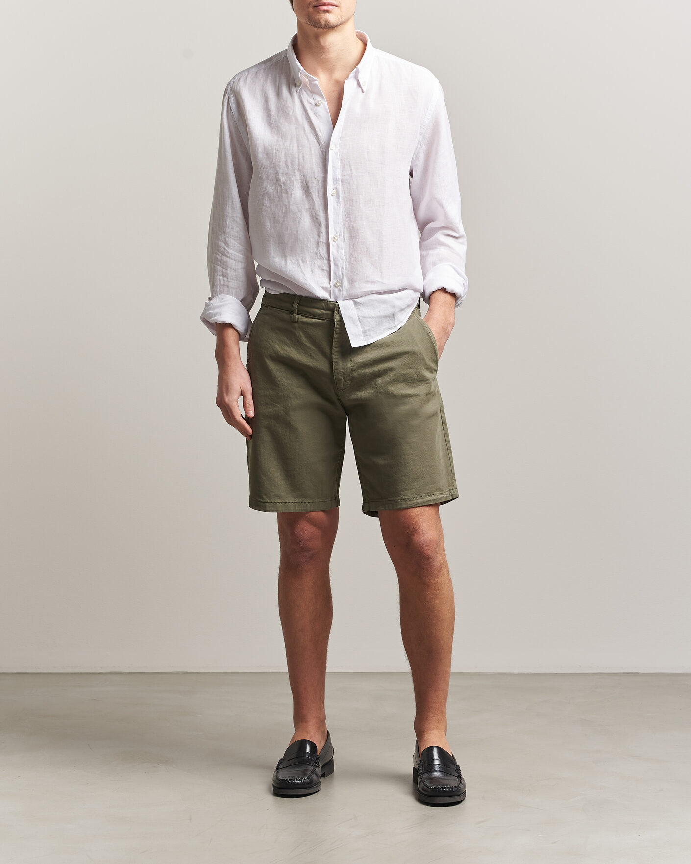 Mies | Shortsit | NN07 | Aden Regular Fit Chino Shorts Capers Green