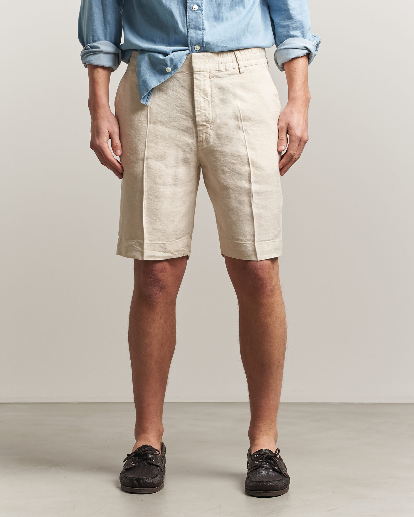 Mies | Shortsit | NN07 | Billie Linen/Viscose Drawstring Shorts Ivory