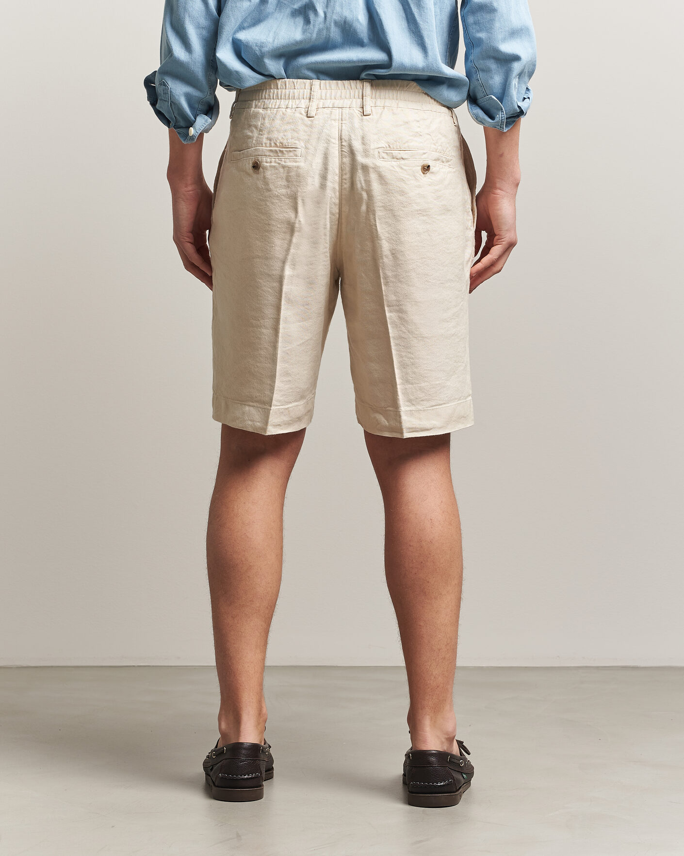 Mies | Shortsit | NN07 | Billie Linen/Viscose Drawstring Shorts Ivory