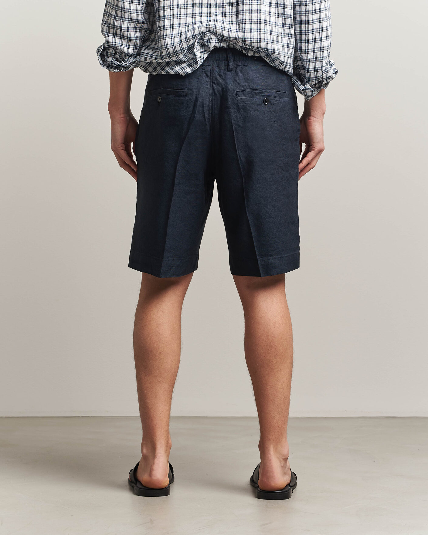 Mies | Shortsit | NN07 | Billie Linen/Viscose Drawstring Shorts Deep Navy