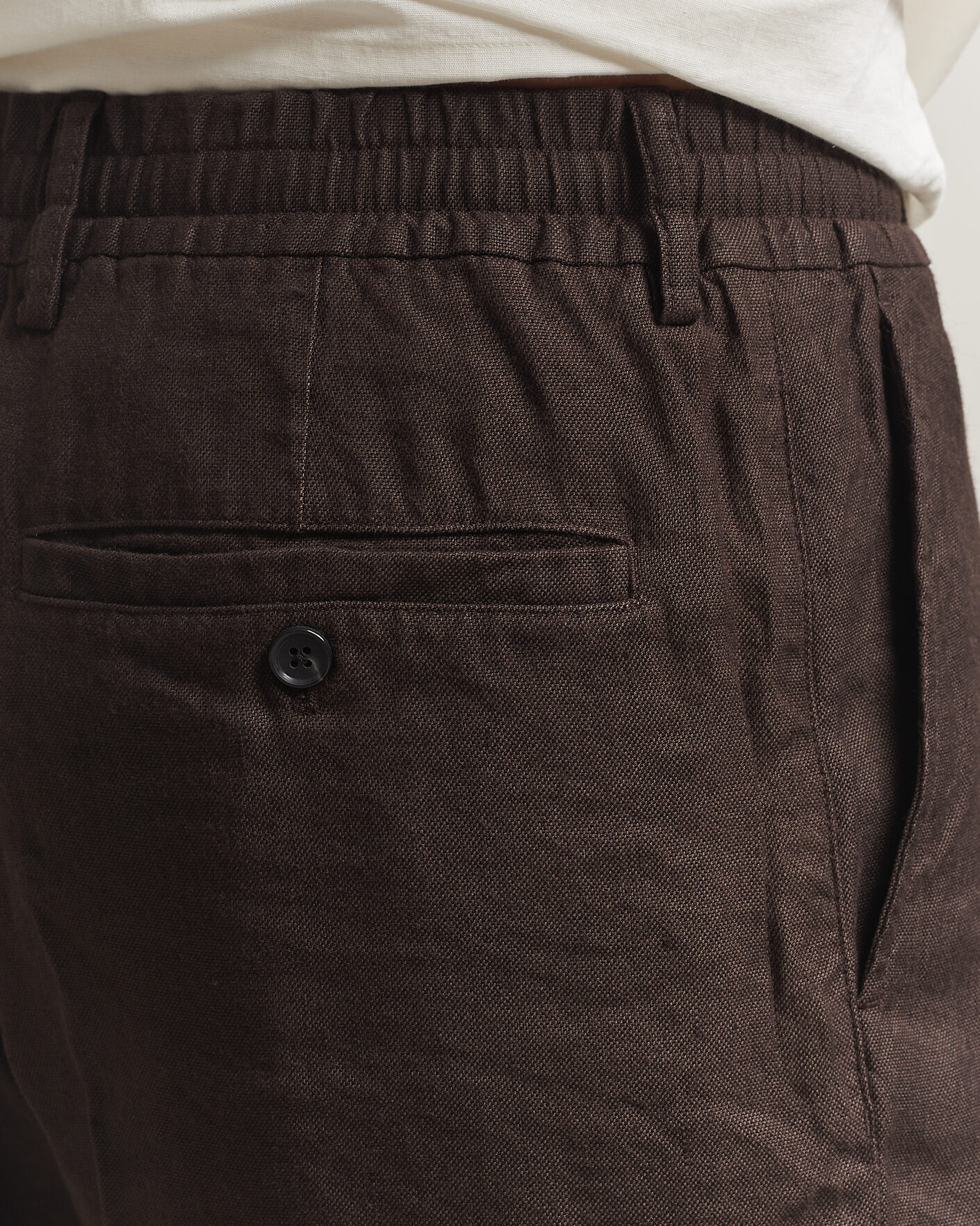 Mies | Shortsit | NN07 | Billie Linen/Viscose Drawstring Shorts Deep Truffle