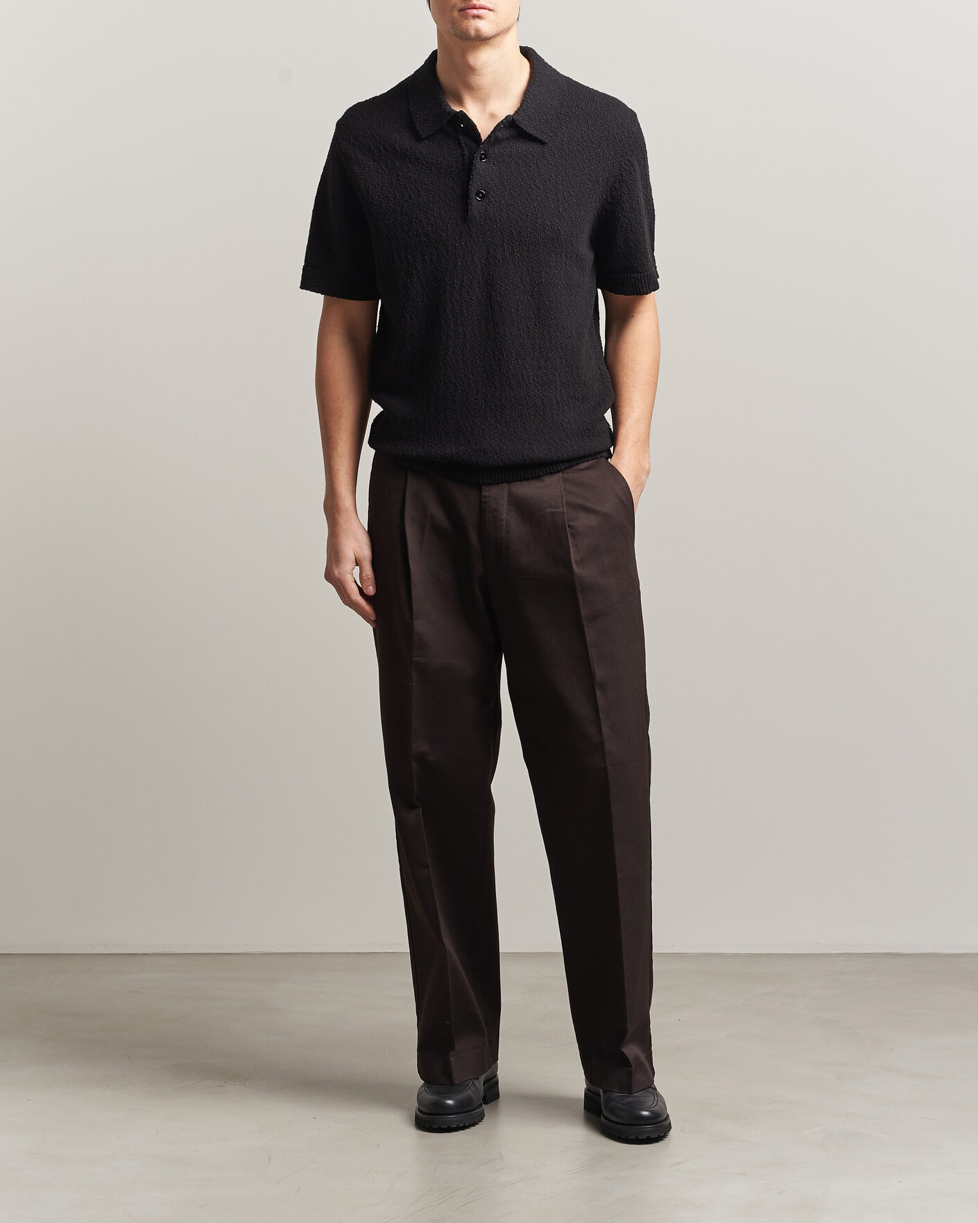 Mies | Pikeet | NN07 | Randy Knitted Polo Black