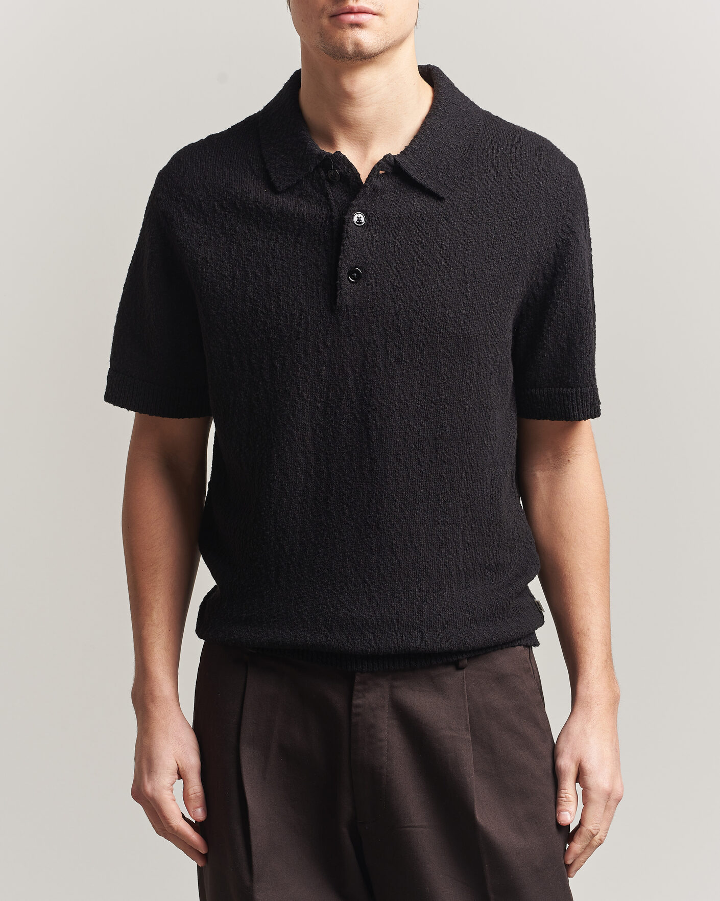 Mies | Pikeet | NN07 | Randy Knitted Polo Black