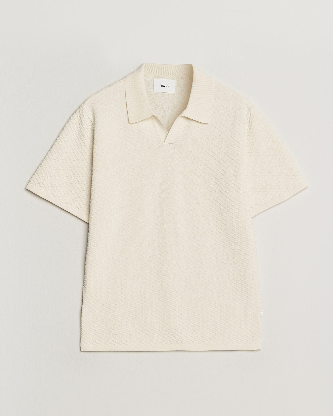 Mies | Pikeet | NN07 | Paul Structured Knitted Polo Ivory