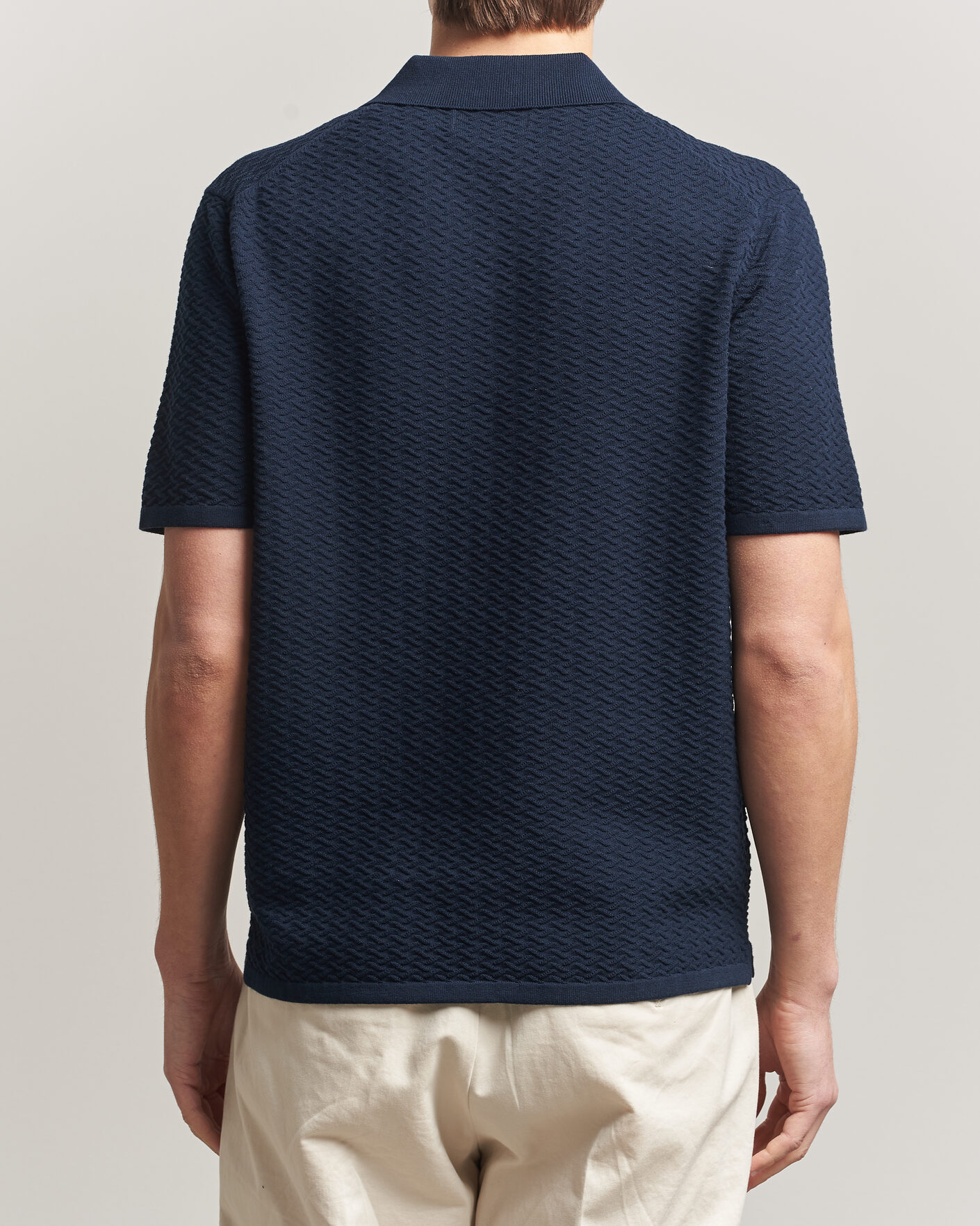 Mies | Pikeet | NN07 | Paul Structured Knitted Polo Navy Blue