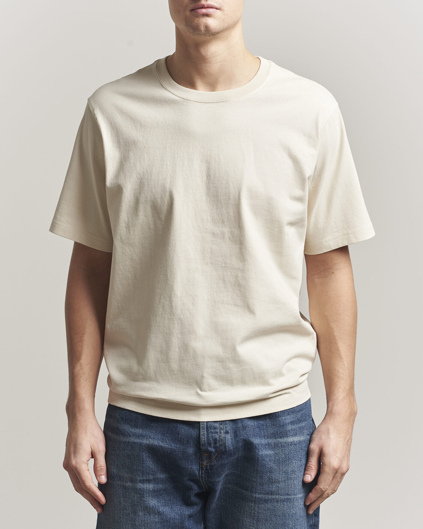 Mies | T-paidat | NN07 | Jett Washed Printed Crew Neck T-Shirt Ivory