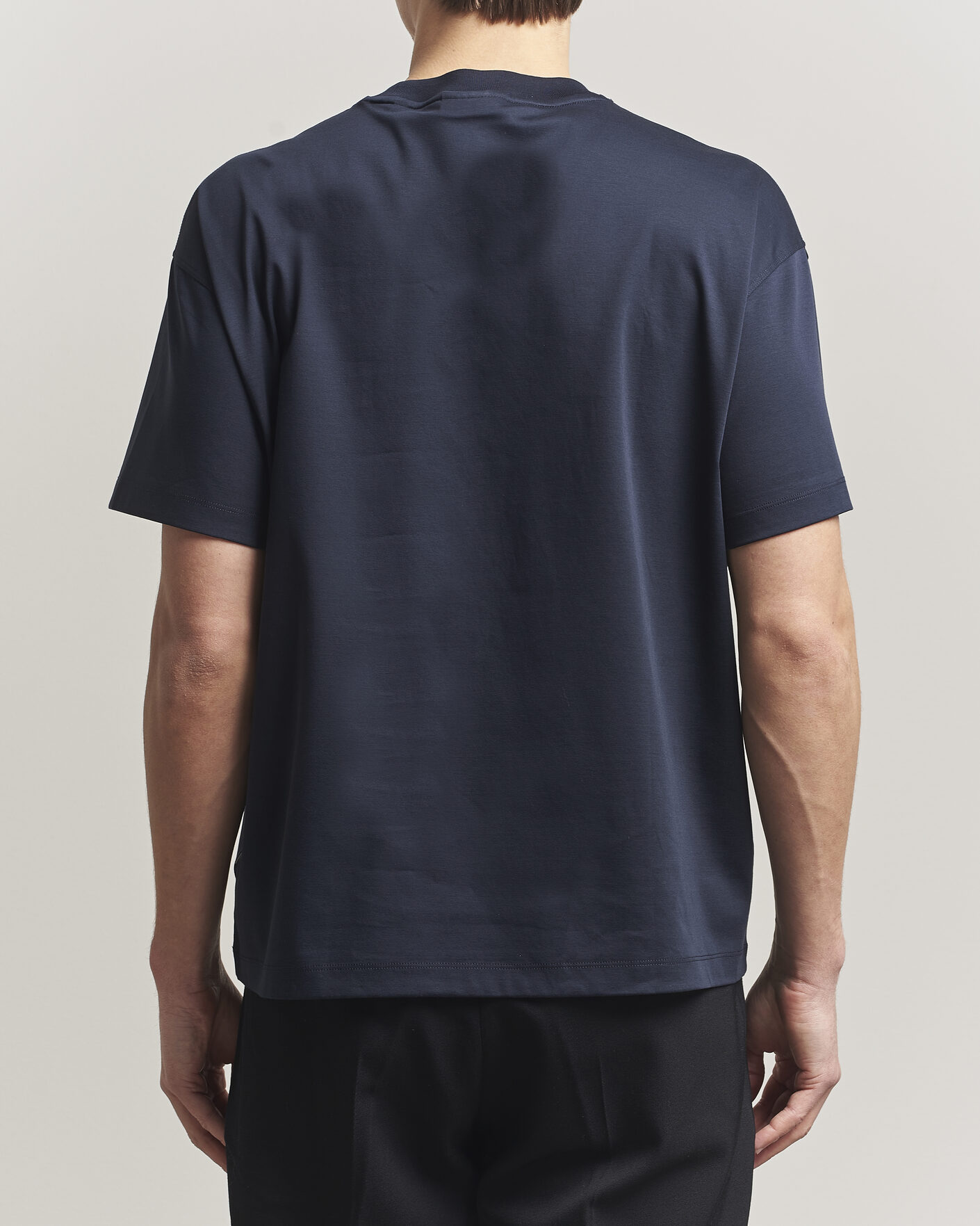 Mies | T-paidat | NN07 | Lionel Mercerized Crew Neck T-Shirt Navy Blue