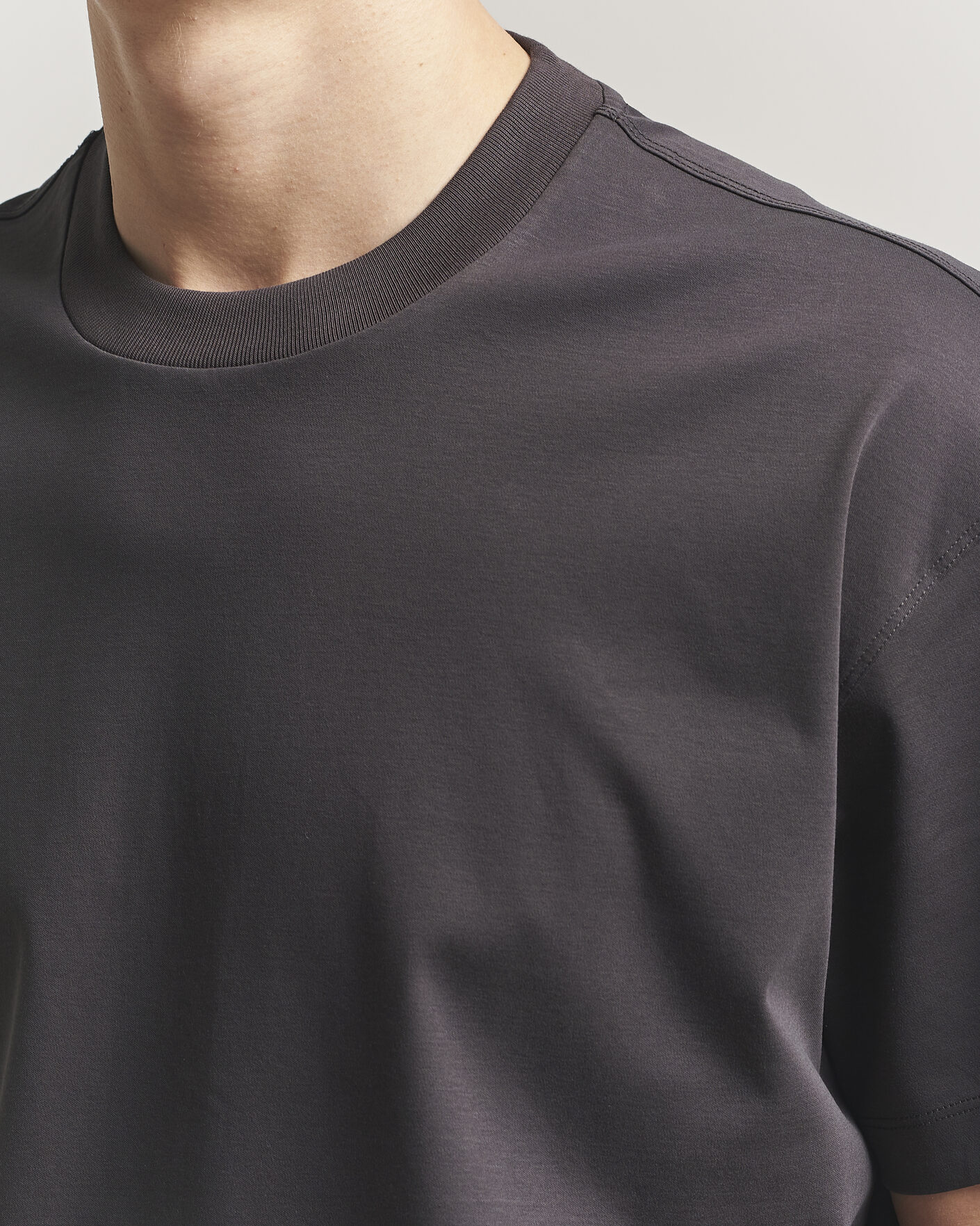 Mies | T-paidat | NN07 | Lionel Mercerized Crew Neck T-Shirt Deep Truffle