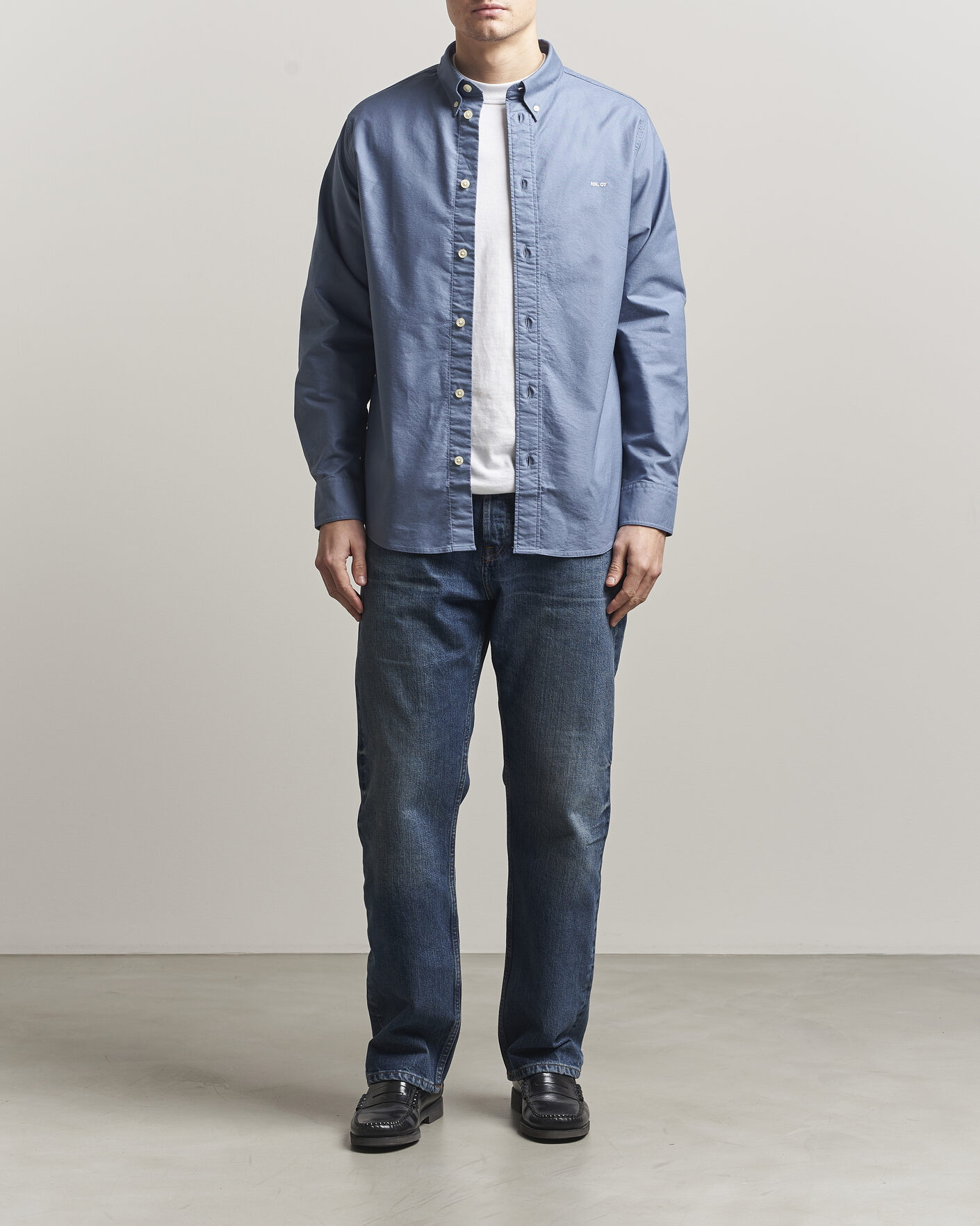 Mies | Kauluspaidat | NN07 | Colby Oxford Shirt Stone Blue